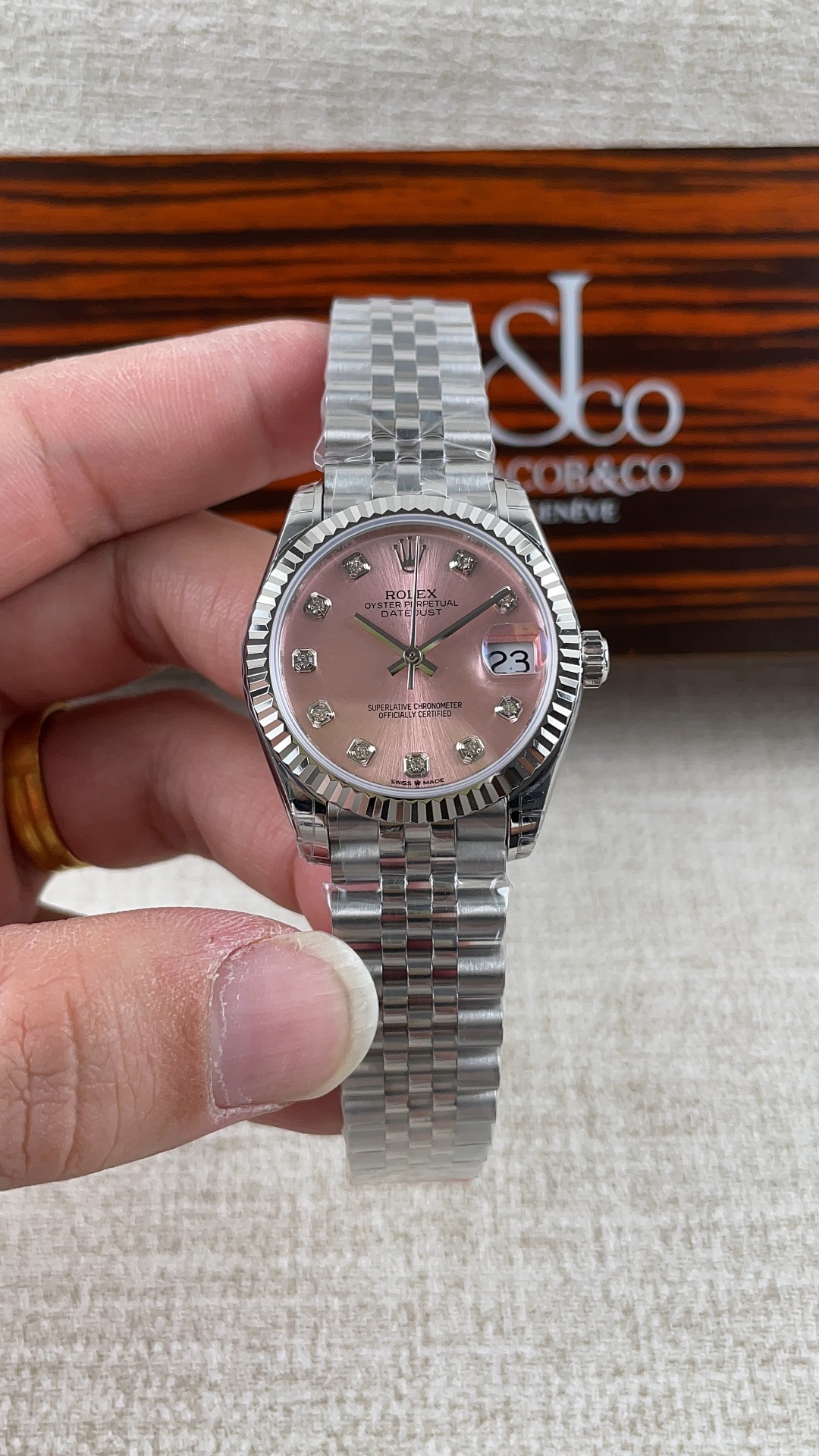 NO:157561,GS!  Rolex 31 Pink Log Series!  ,,rolex19860909GS！劳力士31粉日志系列！,,rolex,Watch