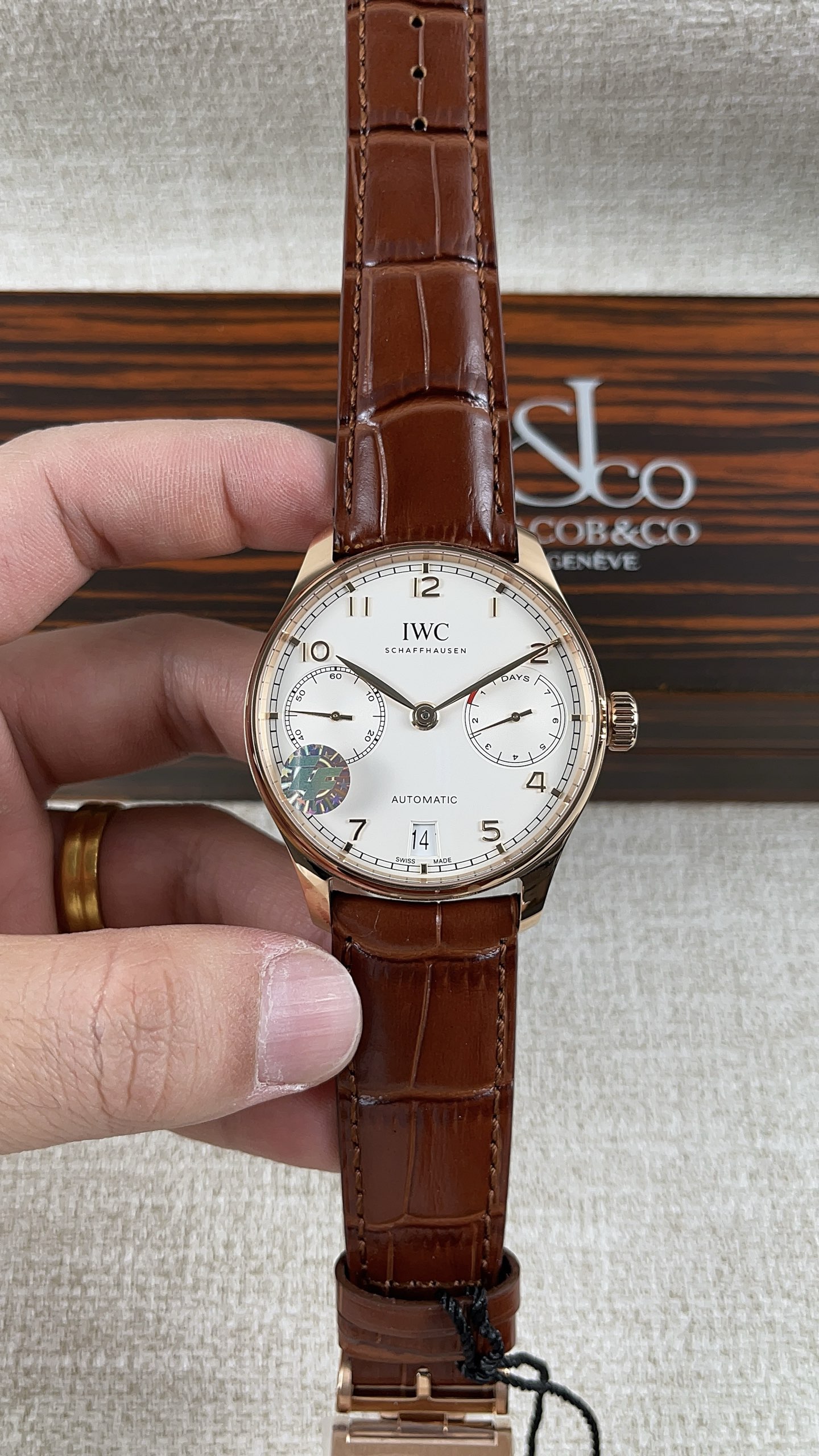 NO:157774,ZF!  The World Rose Gold Portuguese Seven Series!  Paired with the replica original 52010 movement!  ,,iwc19860909ZF！万国玫瑰金葡七系列！搭配复刻原装52010机芯！,,iwc,Watch