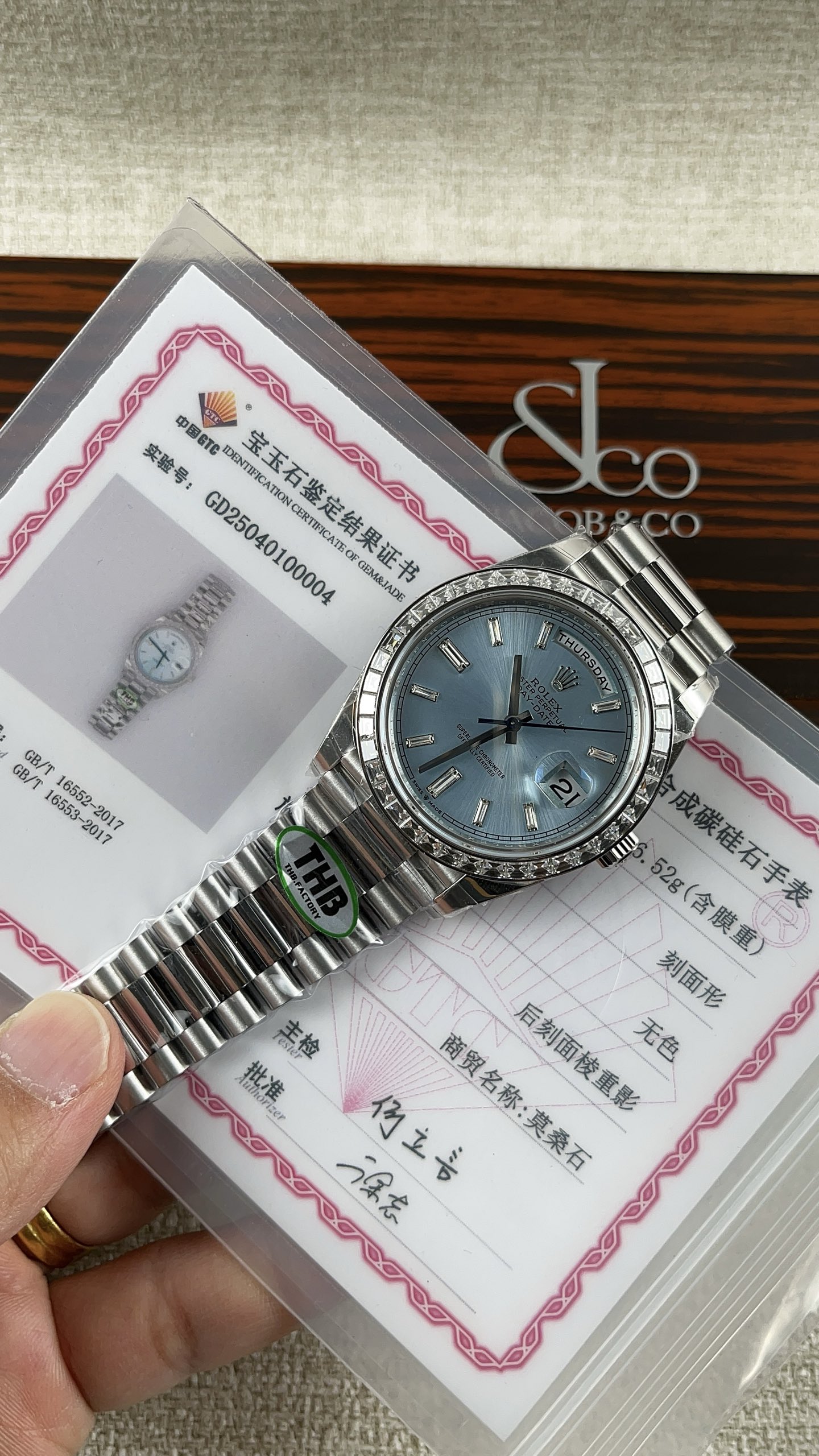 NO:157770,THB!  Rolex Weekly Diary Moissan Diamond Series!  ,,rolex19860909THB！劳力士星期日志改莫桑钻系列！,,rolex,Watch