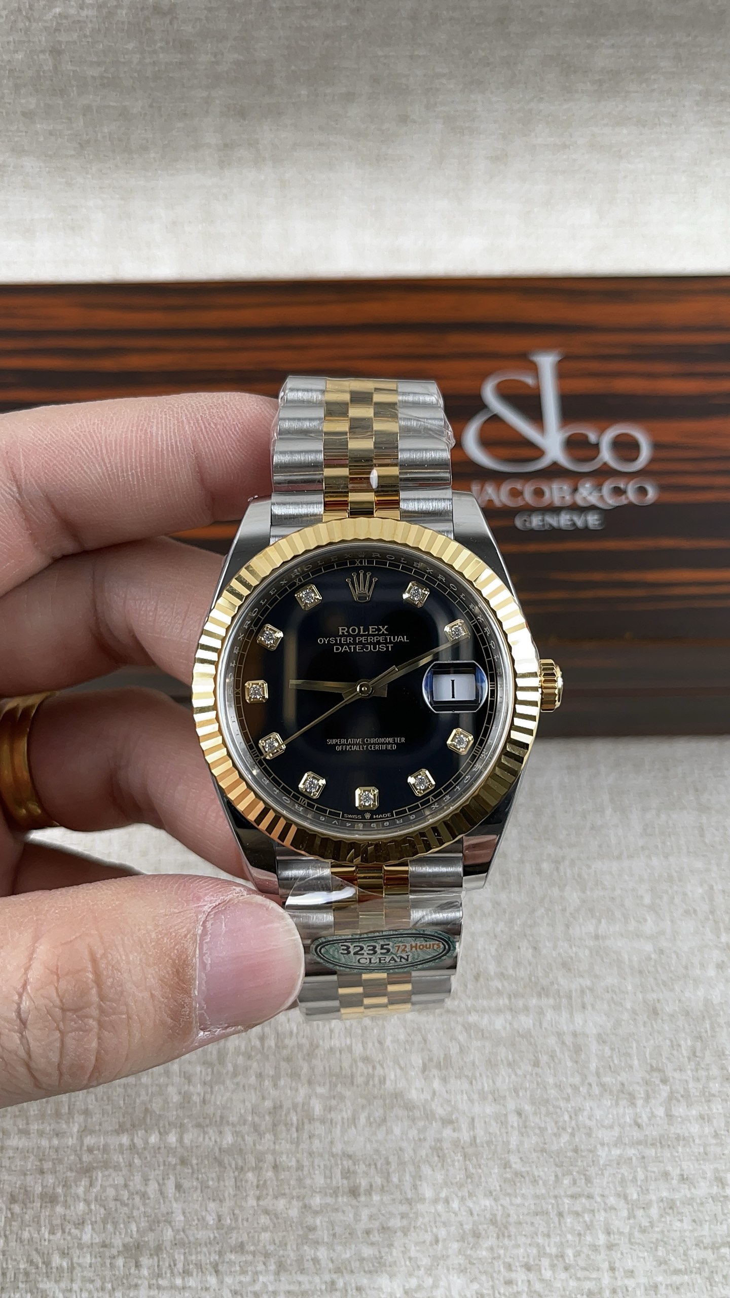 NO:157773,Factory C!  Rolex Gold Diamond Log Series!  Match with the movement!  ,,rolex19860909C厂！劳力士间金钻丁日志系列！搭配机芯！,,rolex,Watch