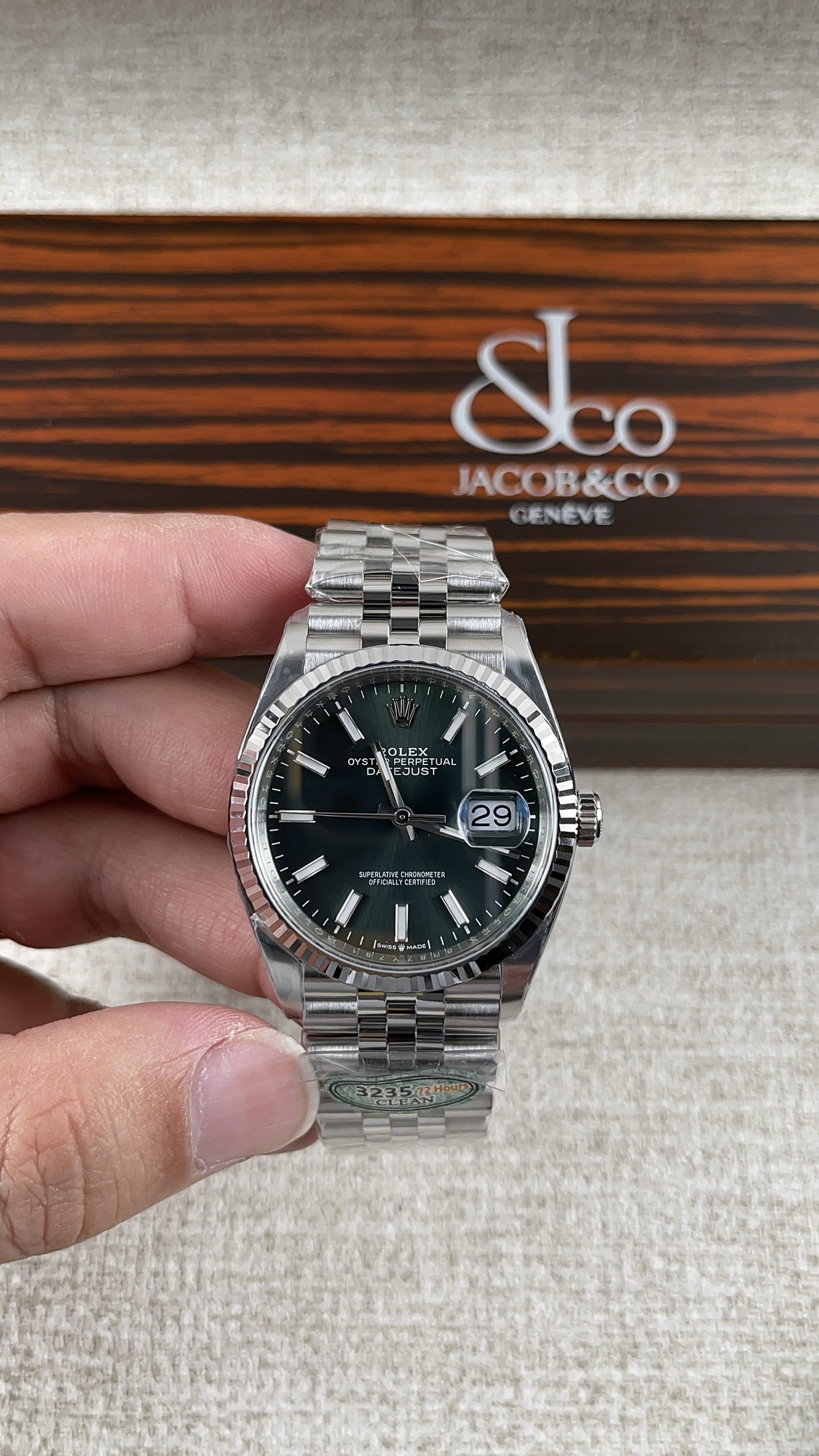 NO:158287,Factory C!  Rolex 36 Green Log Series!  Match with the movement!  ,,rolex19860909C厂！劳力士36绿日志系列！搭配机芯！,,rolex,Watch