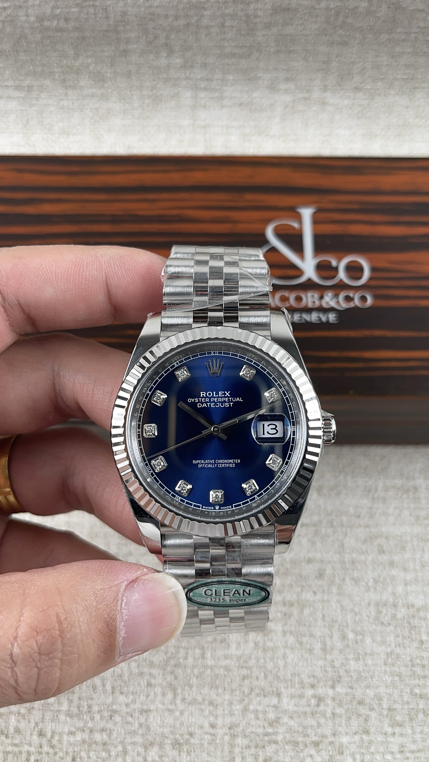 NO:158313,Factory C!  Rolex Blue Diamond Log Series!  Match with the movement!  ,,rolex19860909C厂！劳力士蓝钻丁日志系列！搭配机芯！,,rolex,Watch
