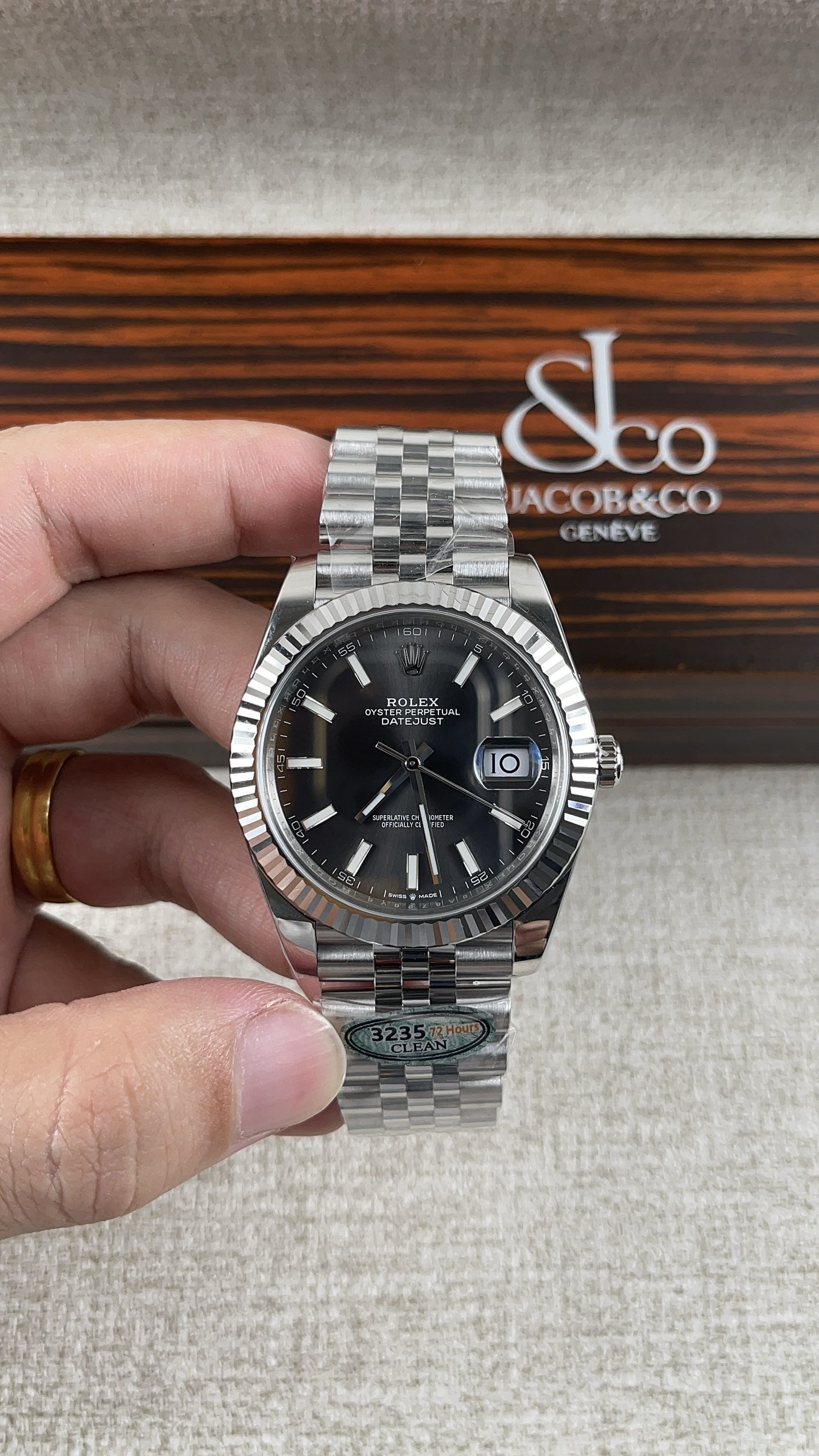 NO:158519,Factory C!  Rolex Gray Log Series!  Match with the movement!  ,,rolex19860909C厂！劳力士灰日志系列！搭配机芯！,,rolex,Watch