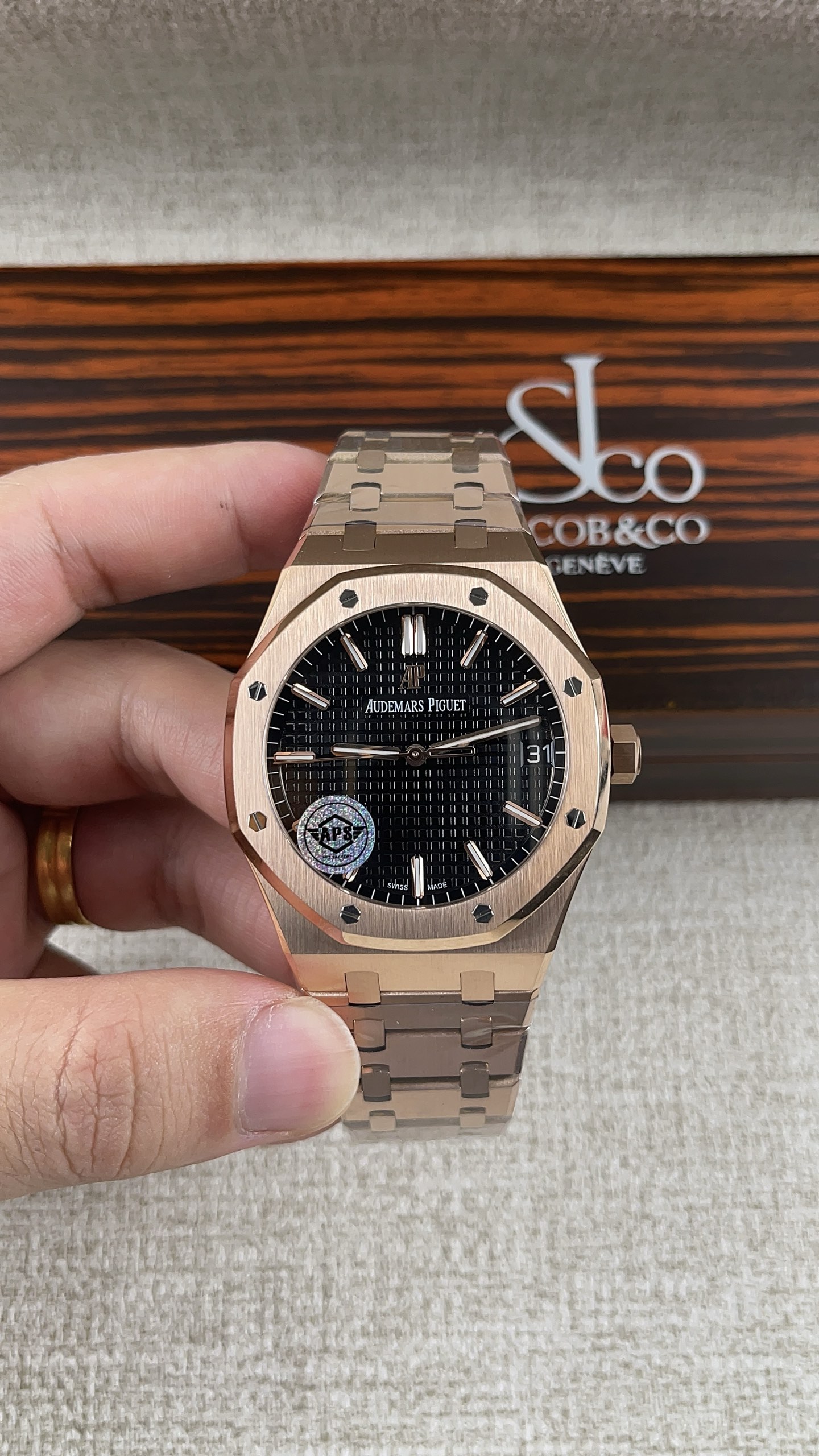 NO:158537,AS!  Audemars Piguet 15500 rose gold series!  Paired with the 4302 all-in-one machine!  ,,audemars19860909AS！爱彼15500玫瑰金系列！搭配4302一体机！,,audemars,Watch