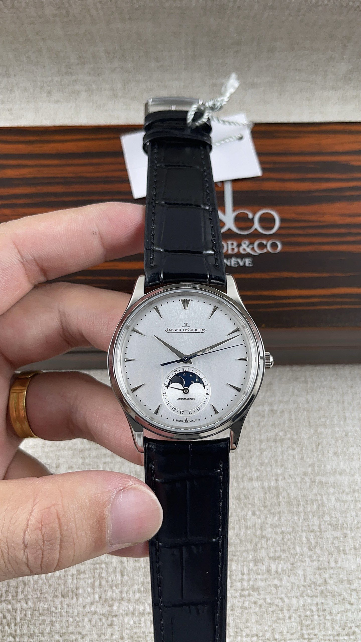 NO:158542,AZ!  Jaeger-LeCoultre Moon Phase Master Series!  Match with the movement!  ,jaeger-lecoultre19860909AZ！积家月相大师系列！搭配机芯！,,jaeger-lecoultre,Watch