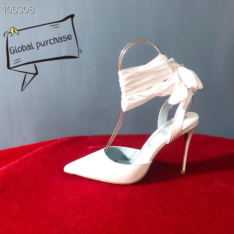 NO:100267,High-end customized autumn and winter classic series!  H10Cm, size 34-42. Customized versions are not refundable or exchanged. 9024-023 white cowhide white silk belt. Standard European code. Reference:9024-023 Color:white Material:cowhide Lining:goat leather Heel height:8.5Cm Sole:leather sole Size:EUR 34-42 (US 4-11):,,christian louboutin,cowhide19860909高端订制 秋冬精典款系列！ H10Cm,尺码34-42码. 订制款不退不换9024-023白牛皮白丝绸带 标准欧码 Reference:9024-023 Color:white Material:cowhide Lining:goat leather Heel heigh:8.5Cm Sole:leather sole Size:EUR 34－42（US 4一11) :,,christian louboutin,cowhide,Women's Shoes