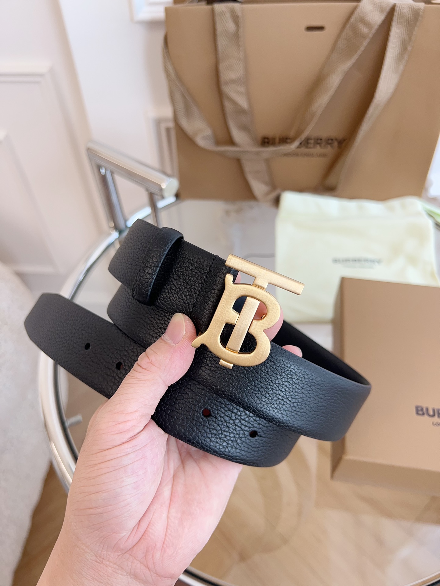 Burberry博柏利英国原厂皮料黑色牛皮品质毋庸置疑没有更好只有最好尺寸3.5厘米