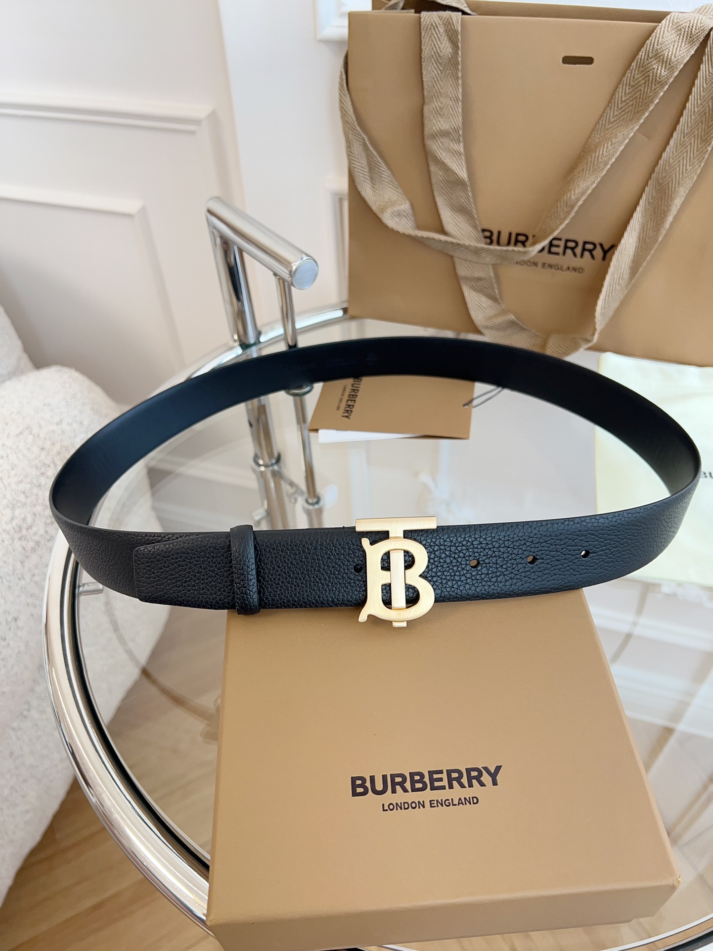 Burberry博柏利英国原厂皮料黑色牛皮品质毋庸置疑没有更好只有最好尺寸3.5厘米