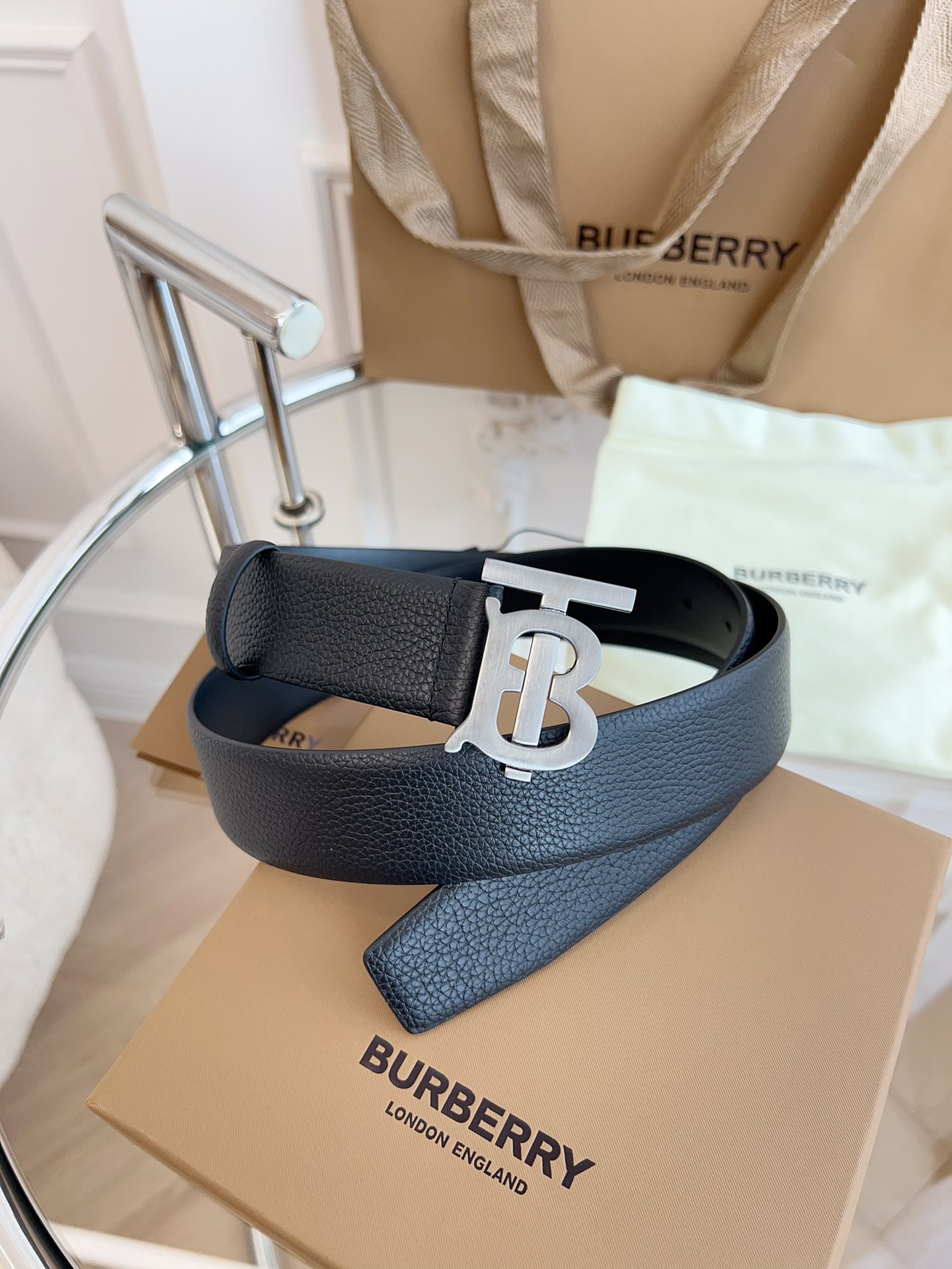 Burberry博柏利英国原厂皮料黑色牛皮品质毋庸置疑没有更好只有最好尺寸3.5厘米