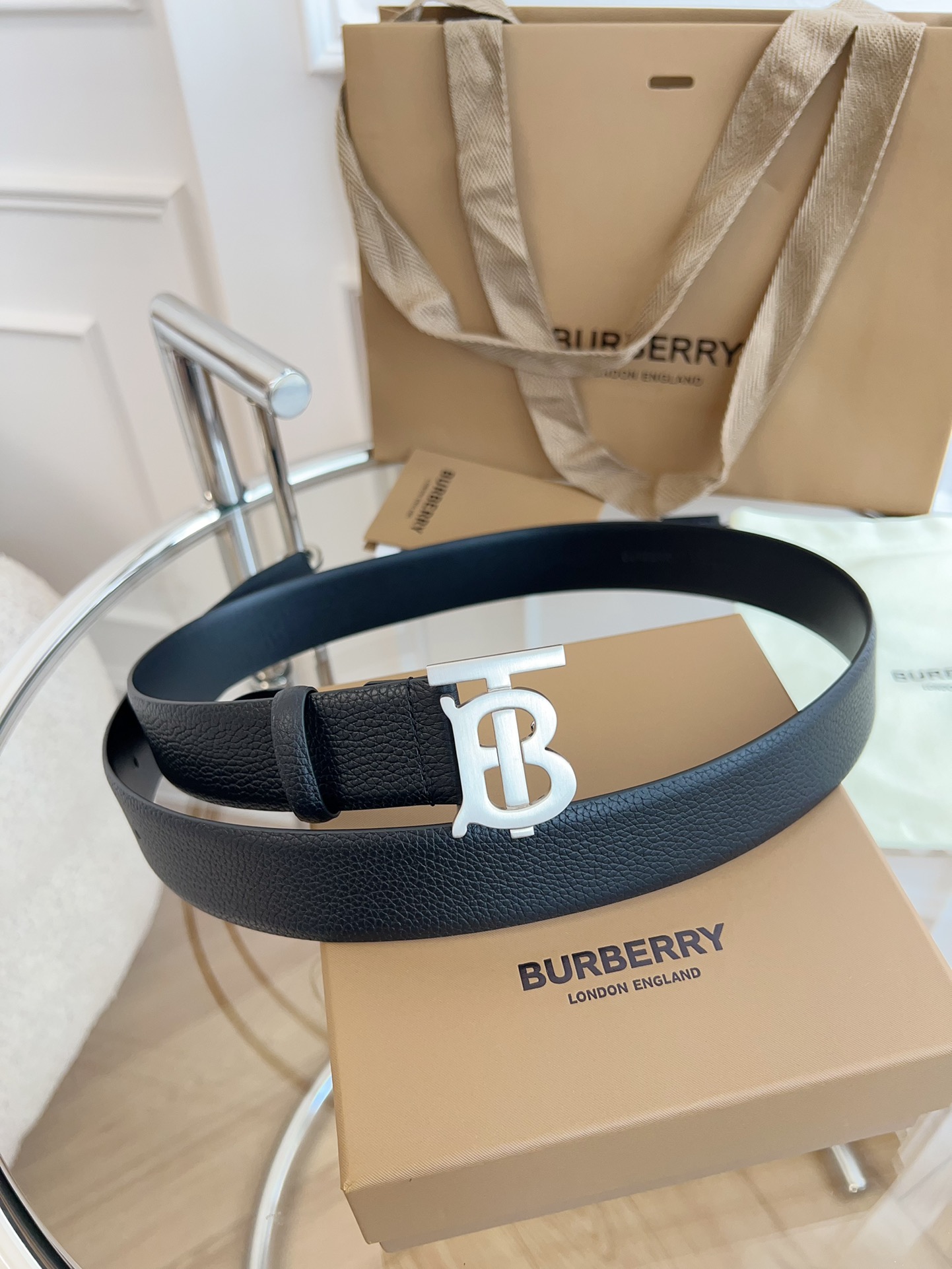 Burberry博柏利英国原厂皮料黑色牛皮品质毋庸置疑没有更好只有最好尺寸3.5厘米