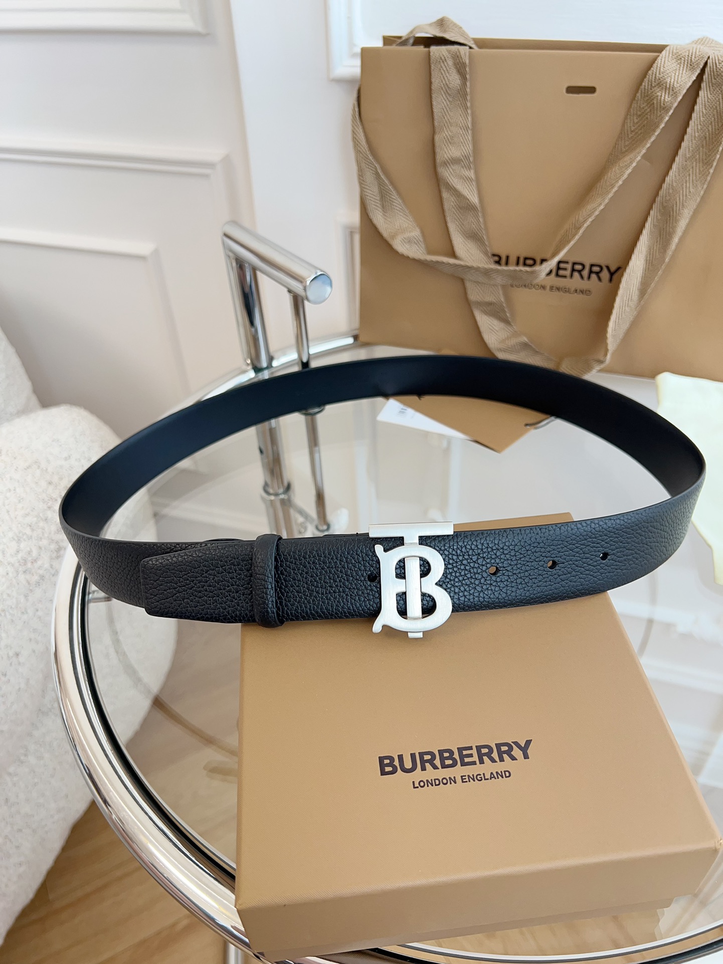 Burberry博柏利英国原厂皮料黑色牛皮品质毋庸置疑没有更好只有最好尺寸3.5厘米