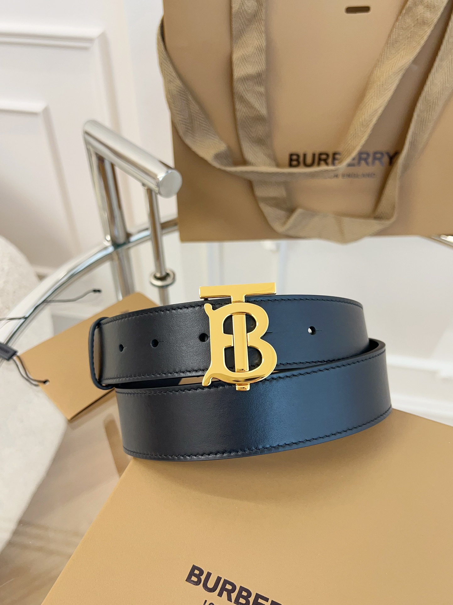 Burberry博柏利英国原厂皮料黑色牛皮品质毋庸置疑没有更好只有最好尺寸3.5厘米