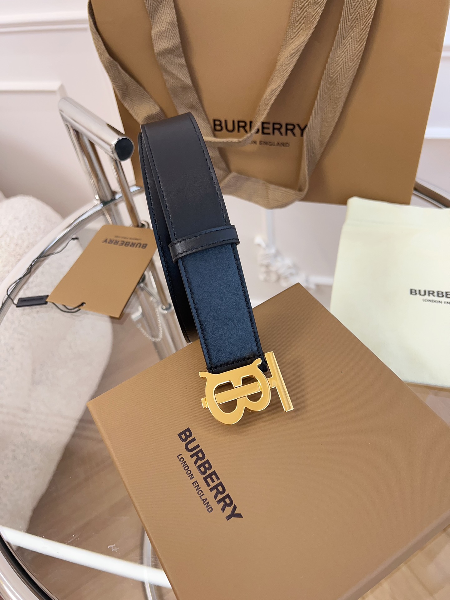 Burberry博柏利英国原厂皮料黑色牛皮品质毋庸置疑没有更好只有最好尺寸3.5厘米