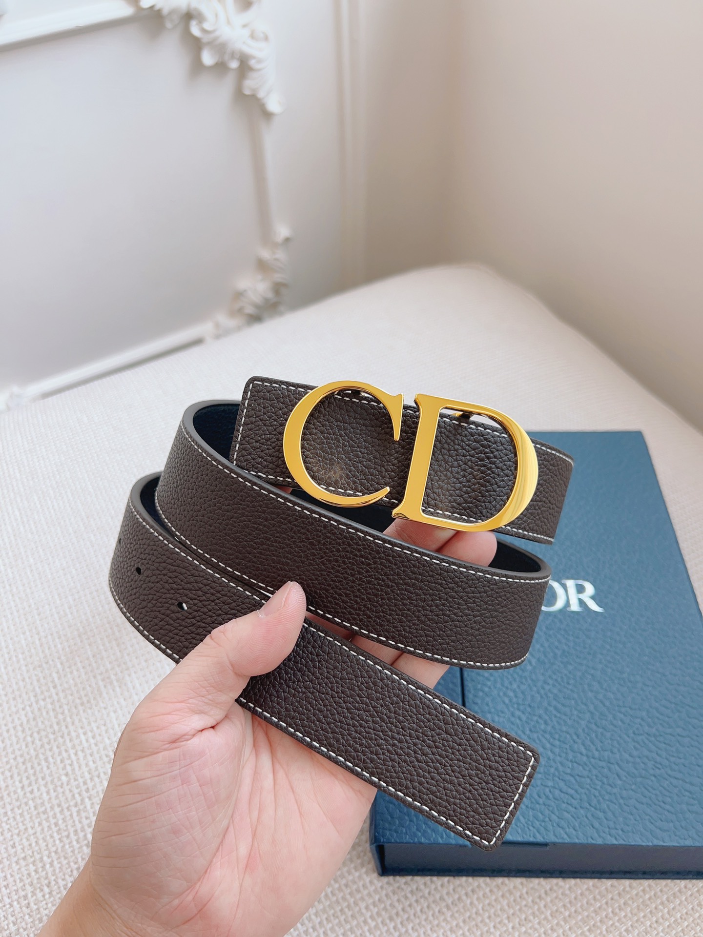 Dior DIOR迪奥，黑色/棕色全皮 品质毋庸置疑 没有更好 只有最好 尺寸3.5厘米