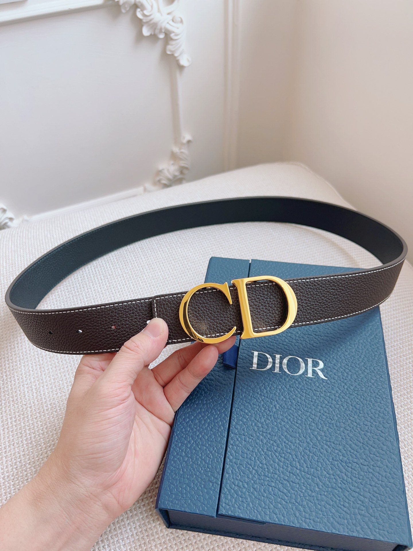 Dior DIOR迪奥，黑色/棕色全皮 品质毋庸置疑 没有更好 只有最好 尺寸3.5厘米