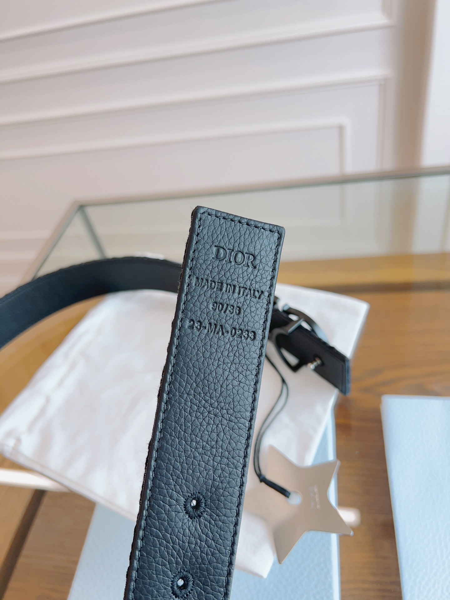 Dior Oblique Canvas and Black Calfskin Belt, 3.5 cm Width- Perfect Gift 7 i1714405359 3878 5