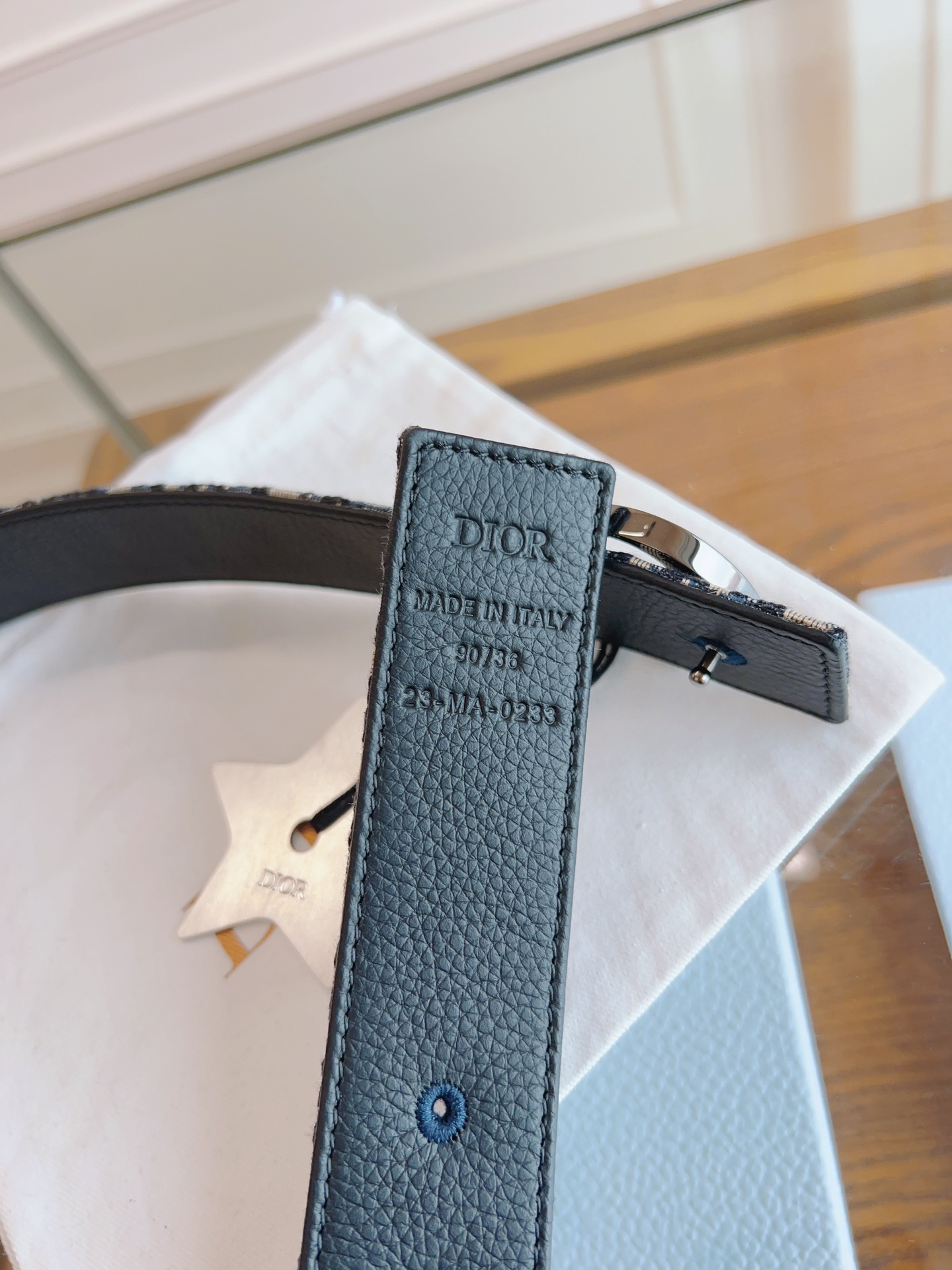 Dior Oblique Canvas Belt, 3.5cm - Blue Dior Oblique Embroidery 7 i1714405474 1174 1