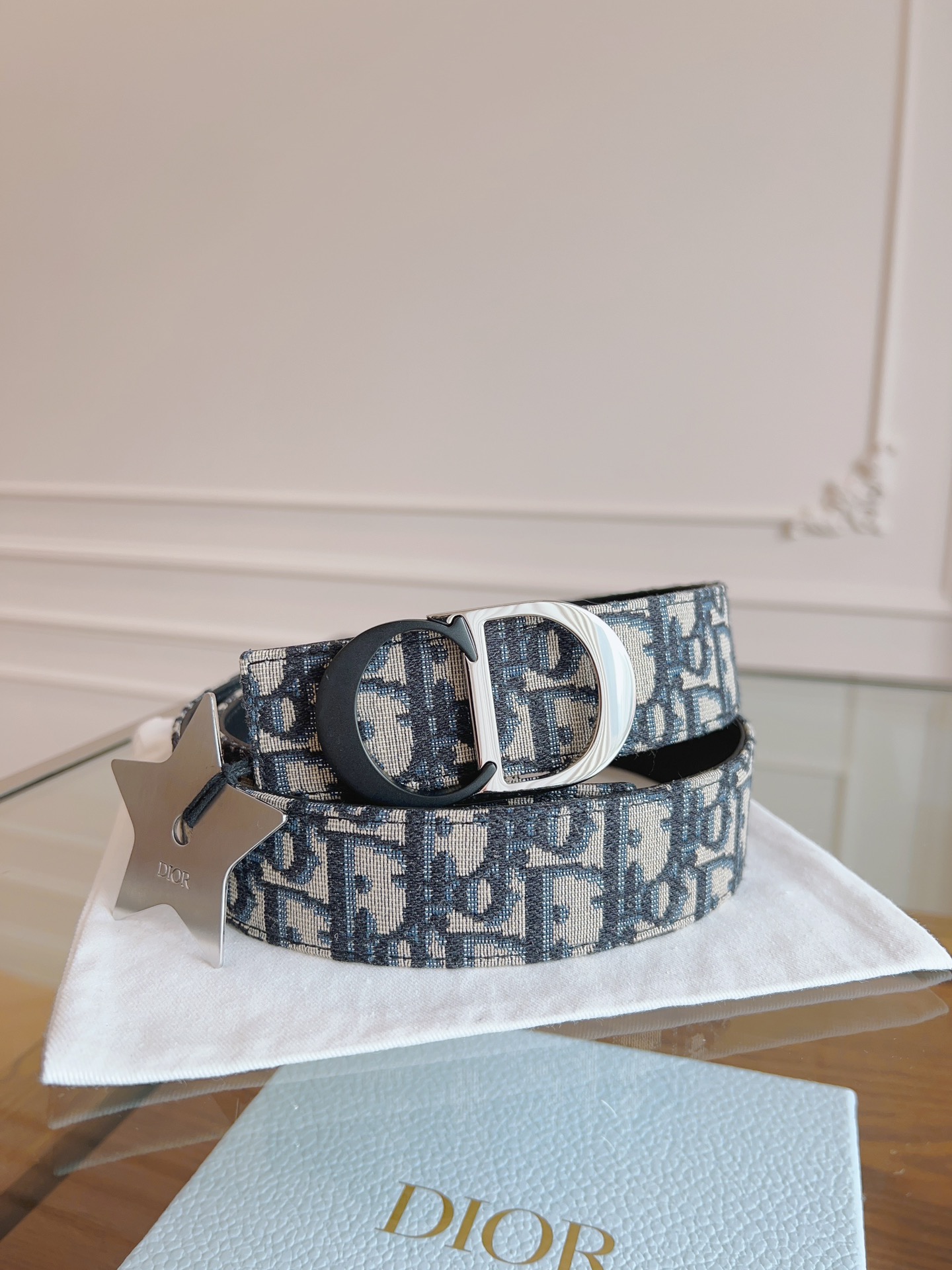 Dior Oblique Canvas and Black Leather Belt, 3.5cm - Iconic Style & Quality 2 i1714405561 7030 1