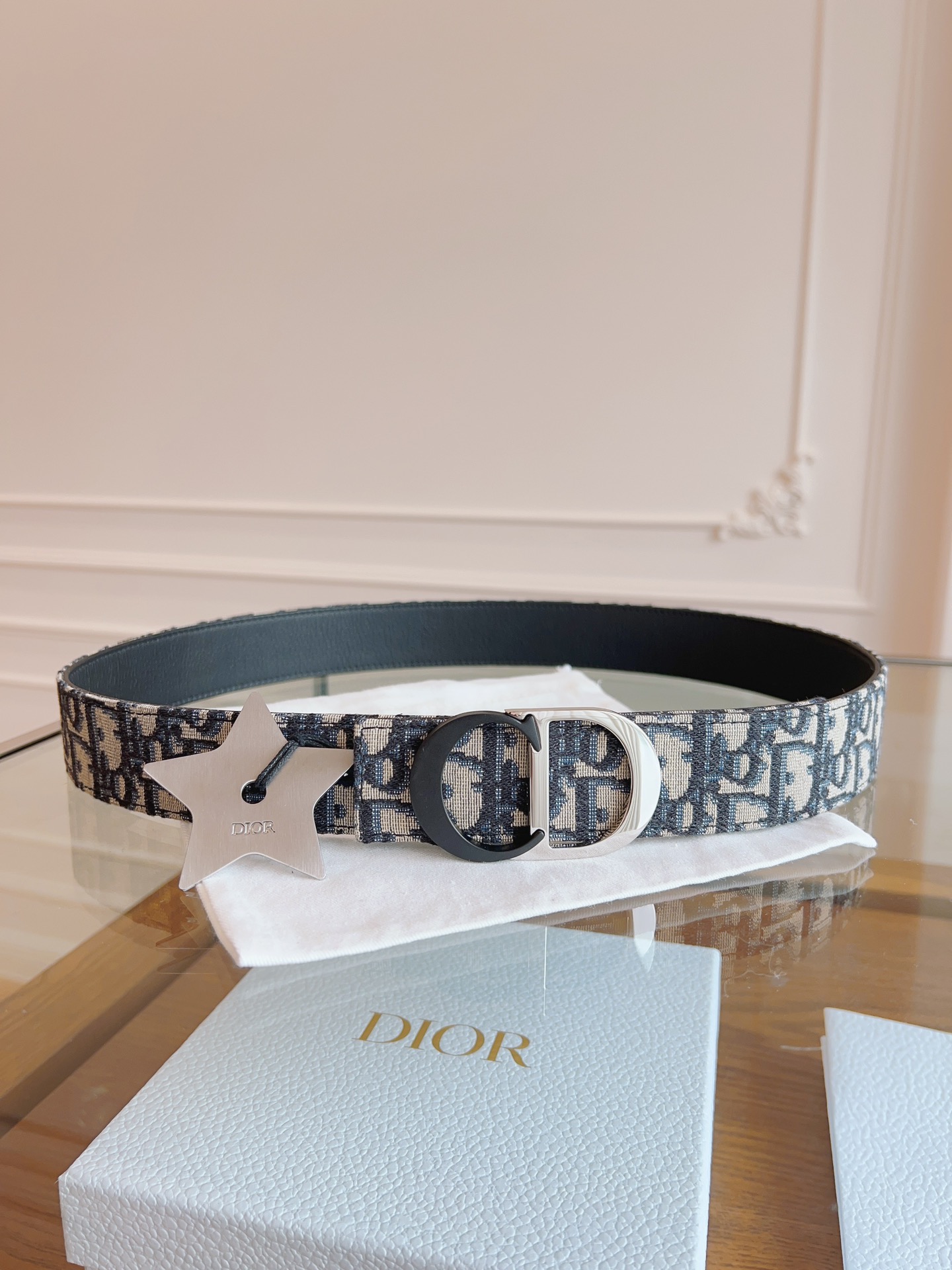 Dior Oblique Canvas and Black Leather Belt, 3.5cm - Iconic Style & Quality 6 i1714405562 3502 6