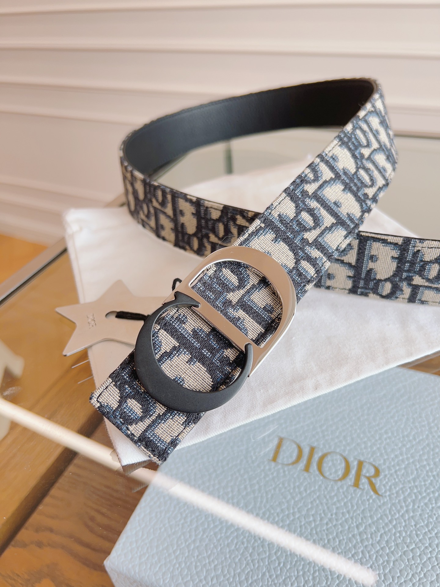 Dior Oblique Canvas and Black Leather Belt, 3.5cm - Iconic Style & Quality 4 i1714405562 7918 3