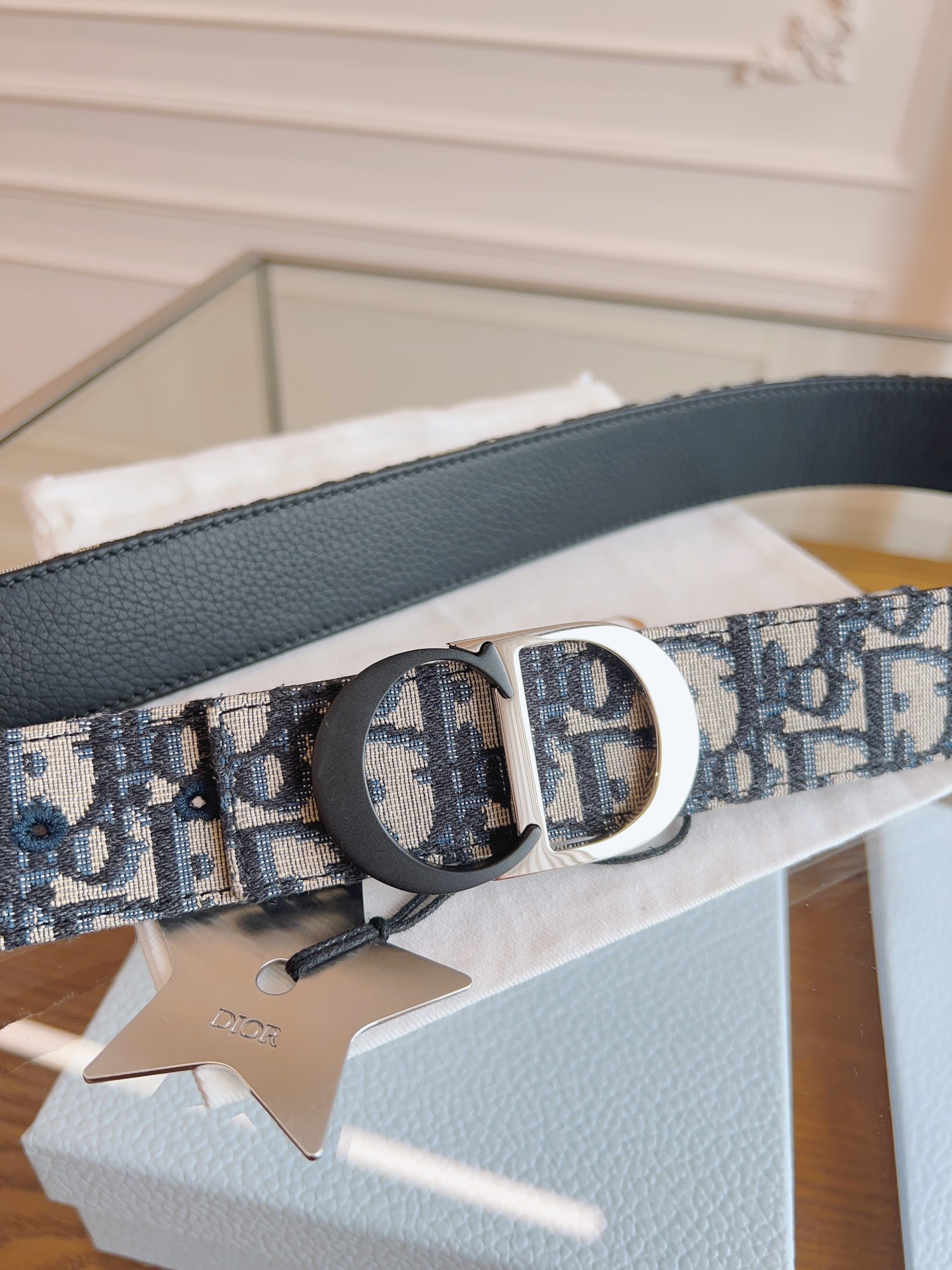 Dior Oblique Canvas and Black Leather Belt, 3.5cm - Iconic Style & Quality 7 i1714405562 9827 7