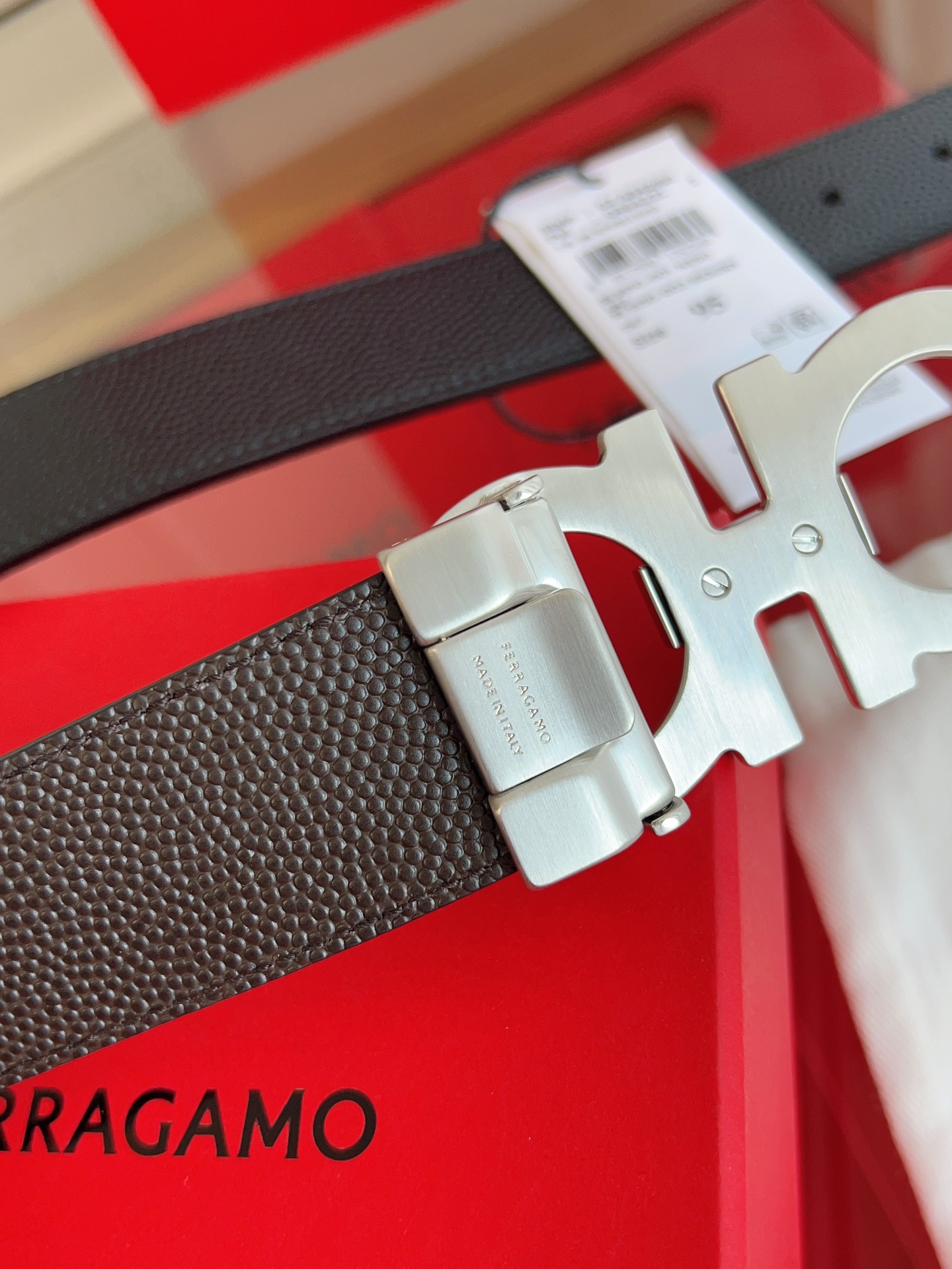 Fashion Belt with Double-Headed Cow Skin and NFC Chip Security, 3.5 cm Width - 图片 7