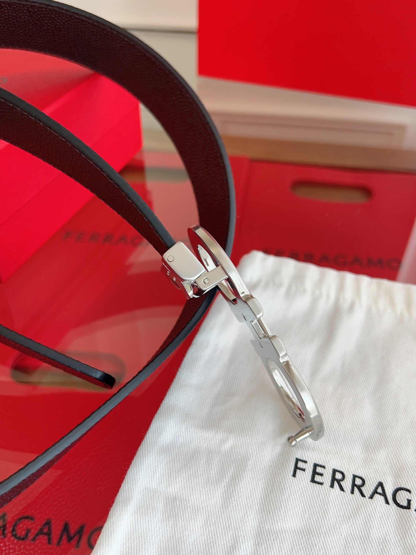 Fashion Belt with Double-Headed Cow Skin and NFC Chip Security, 3.5 cm Width - 图片 8