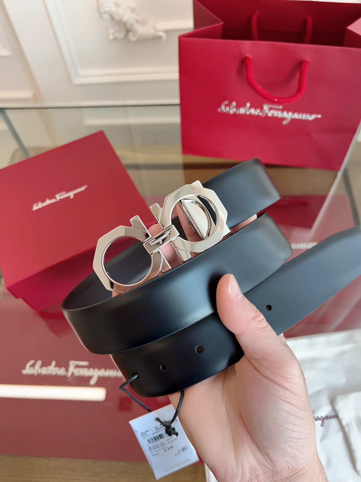 菲拉格慕3.5cm 原厂皮料 精密黄铜五金升级版NFC芯片 正品厂...