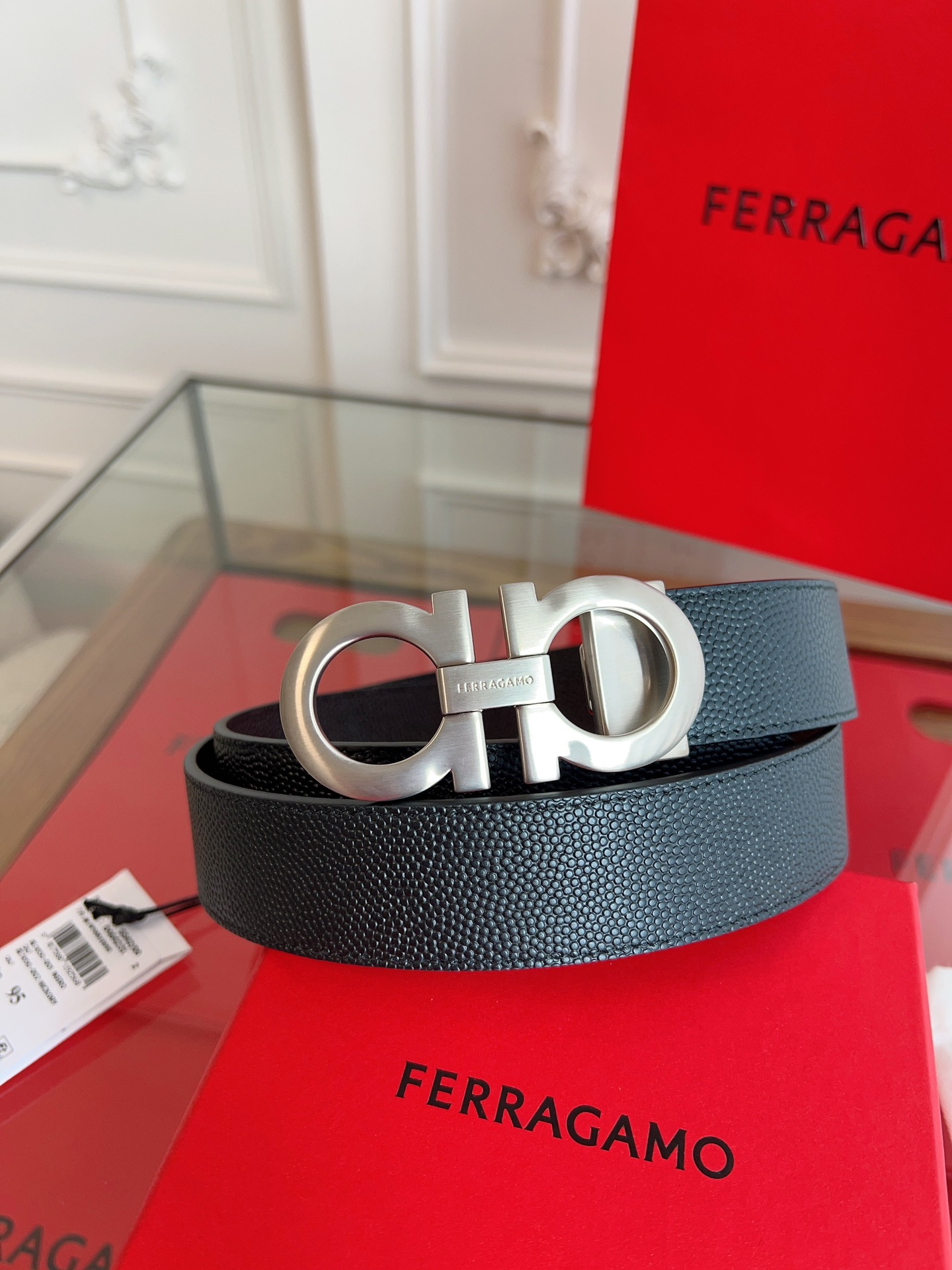 [Ferragamo Belts]Ferragamo upgrade 3.5cm original leather material Precision b