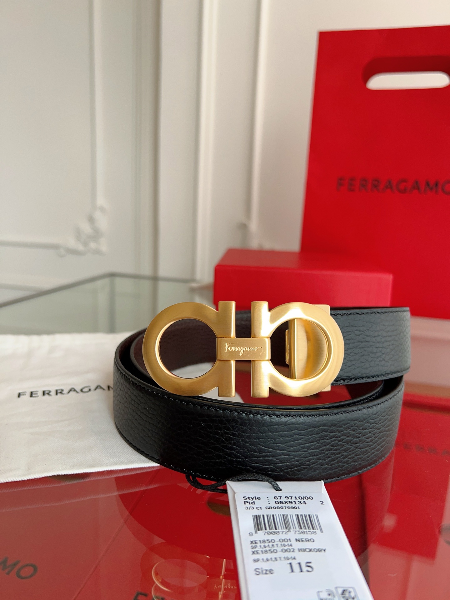 [Ferragamo Belts]Ferragamo upgrade 3.5cm original leather material Precision b