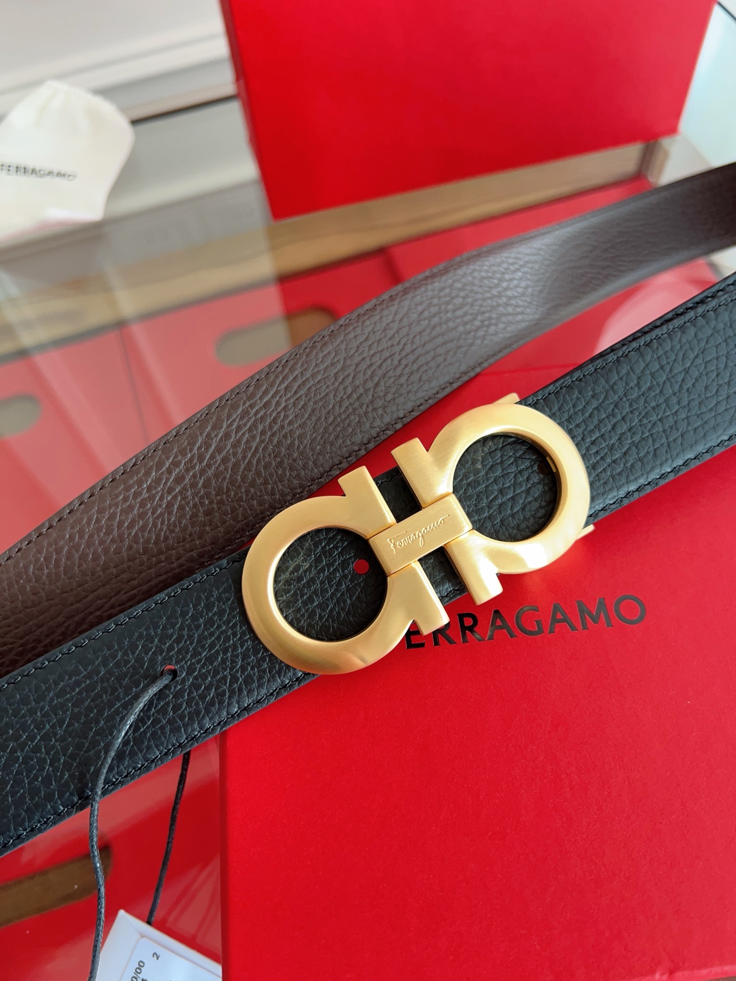 Fashion Belt with NFC Chip Security and Self-Cut Length, Double-Headed Cow Skin, 3.5 cm - 图片 4