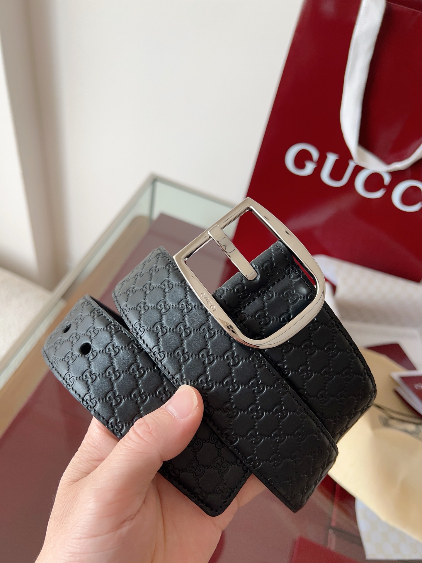 Gucci古驰法国原厂黑色全皮产品
