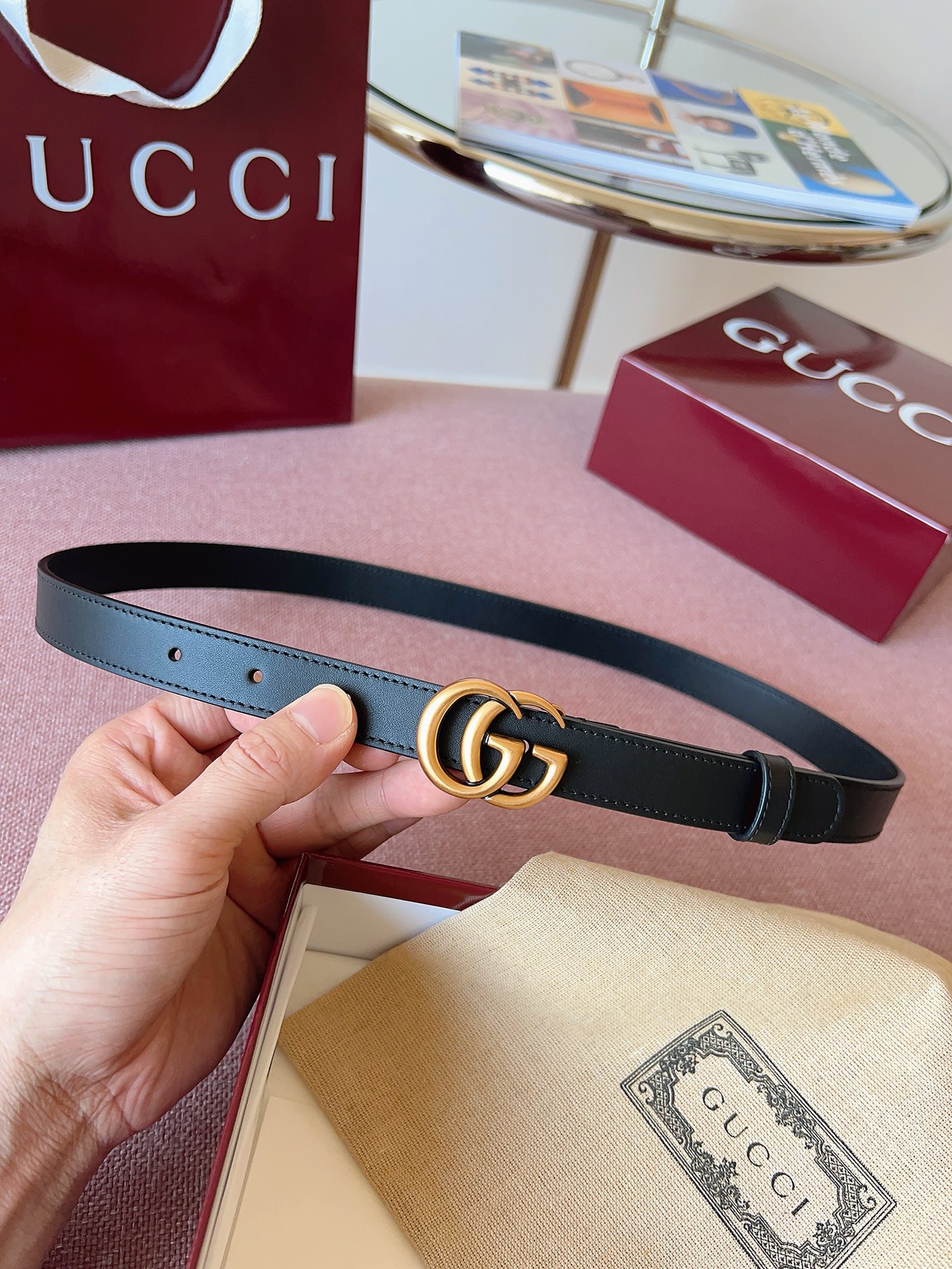 Gucci 代购级 古奇 Gucci ，黑色全皮，五金材质/全铜，品质毋庸置疑 没有更好 只有最好