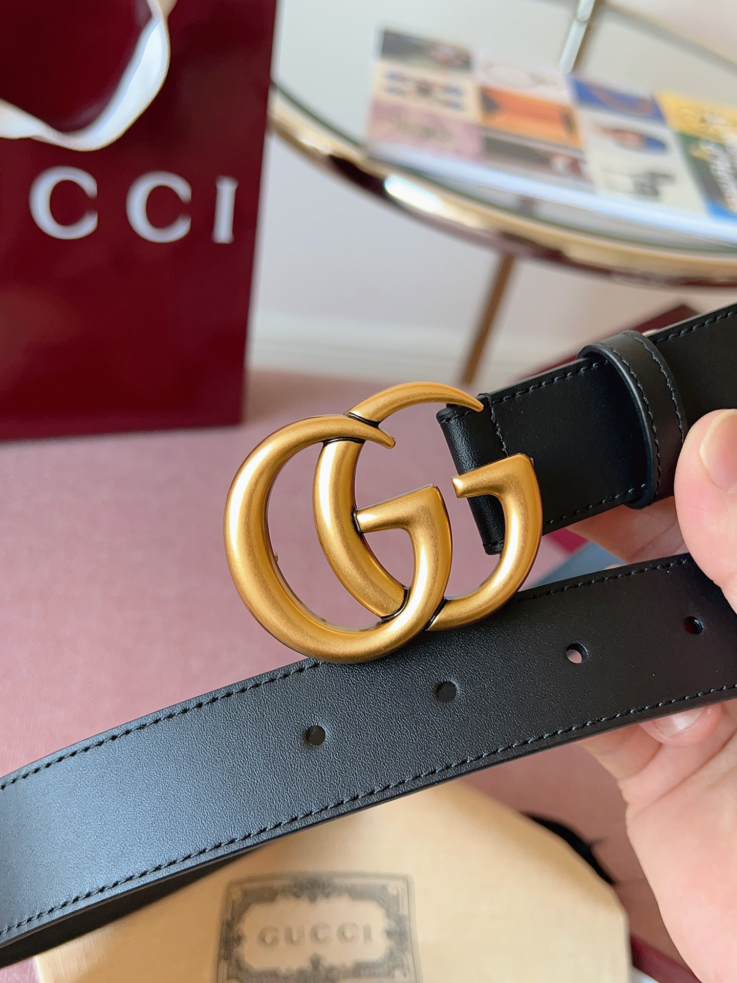 Gucci 代购级 古奇 Gucci ，黑色全皮，五金材质/全铜，品质毋庸置疑 没有更好 只有最好