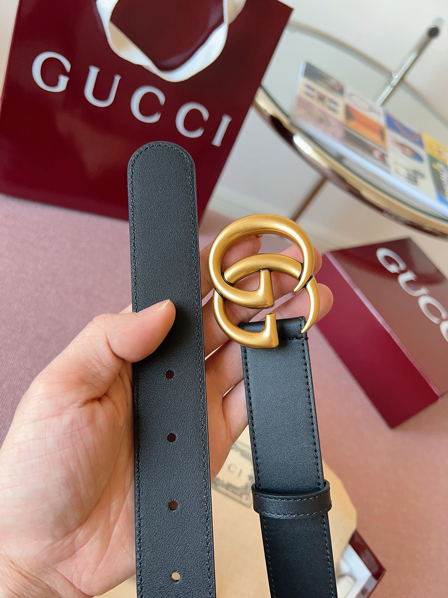 Gucci 代购级 古奇 Gucci ，黑色全皮，五金材质/全铜，品质毋庸置疑 没有更好 只有最好