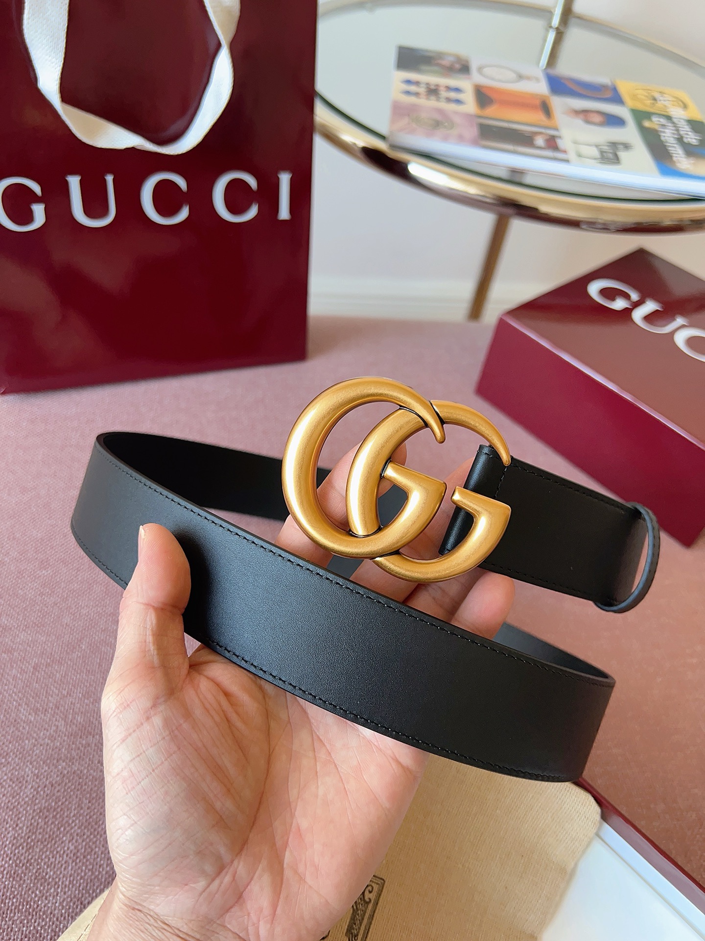 Gucci 代购级 古奇 Gucci ，黑色全皮，五金材质/全铜，品质毋庸置疑 没有更好 只有最好