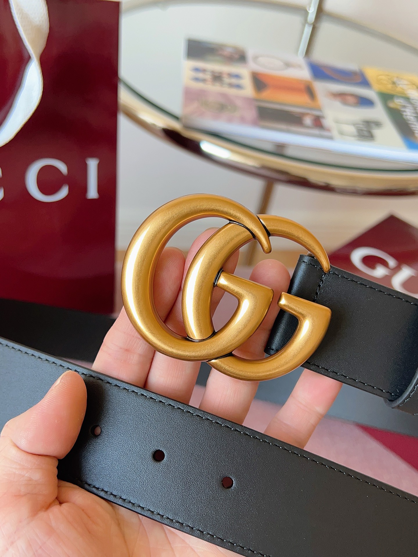 Gucci 代购级 古奇 Gucci ，黑色全皮，五金材质/全铜，品质毋庸置疑 没有更好 只有最好