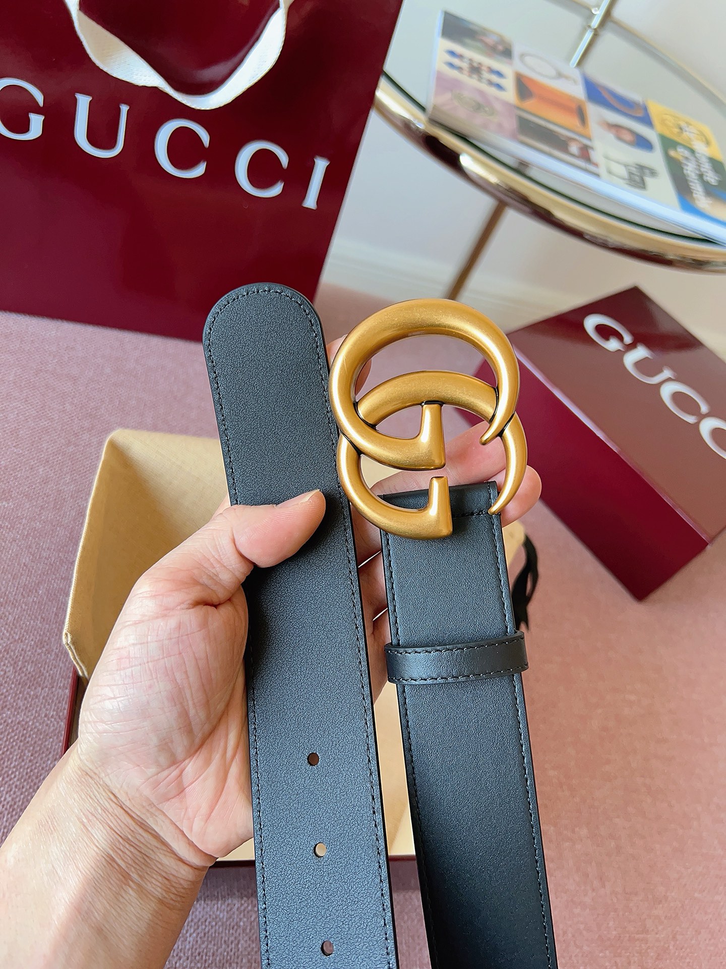 Gucci 代购级 古奇 Gucci ，黑色全皮，五金材质/全铜，品质毋庸置疑 没有更好 只有最好