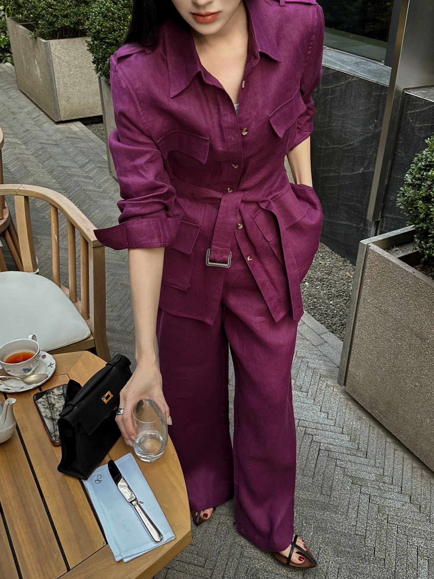“High-End Women’s Cheesy Stylish Fashion Suit with Multiple Pockets and Classic Old Money Style” - 图片 3