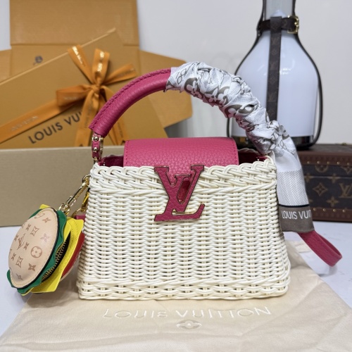 Louis Vuitton Capucines Mini Handbag: Wicker Design, Luxury Fashion Purse 1 Louis Vuitton Capucines Mini Handbag: Wicker Design, Luxury Fashion Purse