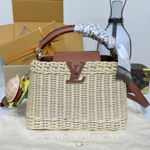Louis Vuitton Capucines BB Handbag: Woven Design, Chic and Versatile 1 Louis Vuitton Capucines BB Handbag: Woven Design, Chic and Versatile
