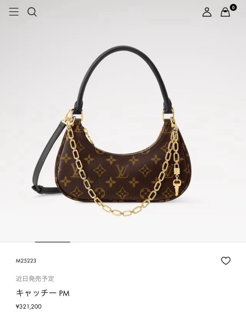 Louis Vuitton Catchy PM Monogram Canvas Handbag with Gold-Tone Hardware 1 Louis Vuitton Catchy PM Monogram Canvas Handbag with Gold-Tone Hardware