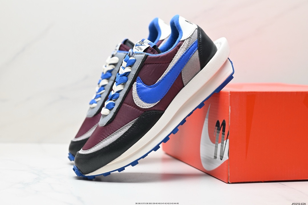 🈴️💰150 真标✅日式解构美学SACAI联名 × NIKE LDV Waffle重叠设计前卫华夫变形休闲慢跑鞋 蓝红黄sacai在SS19的发布会上展示了自己与Nike全新联名的系列，其中有两款鞋特别引人注目，这两款鞋均为混合鞋款，分别将Blazer与Dunk和Waffle Daybreak与LDV融为一体，采用了双鞋舌，双鞋带，双Swoosh的设计，并且每款鞋均有两种的配色方案。 货号:CN8898-002 Size：36 36.5 37.5 38 38.5 39 40 40.5 41 42 42.5 43 44 45 ID:JKD262-FZE