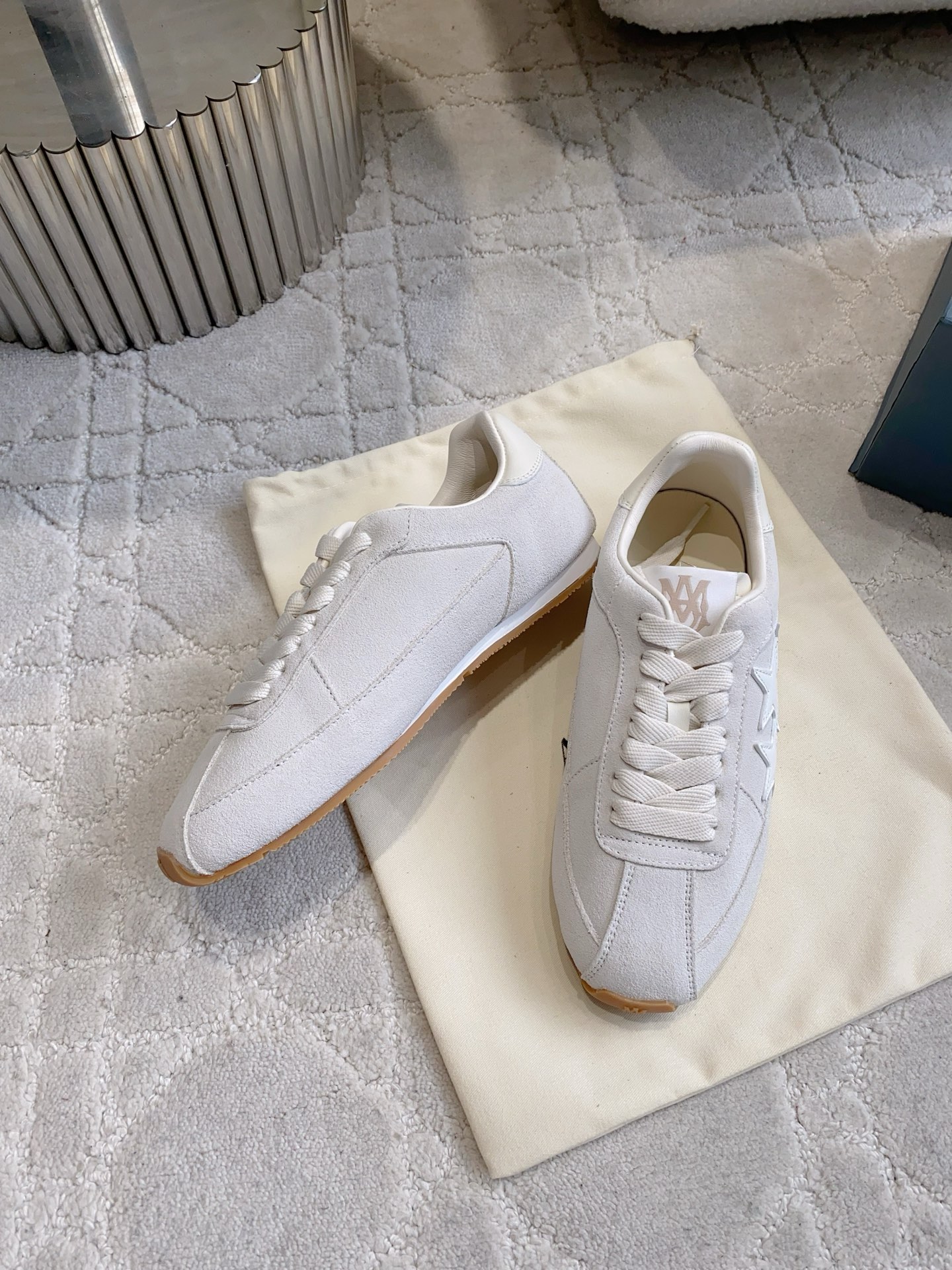 AMIRI Star Logo Suede Leather Trainers