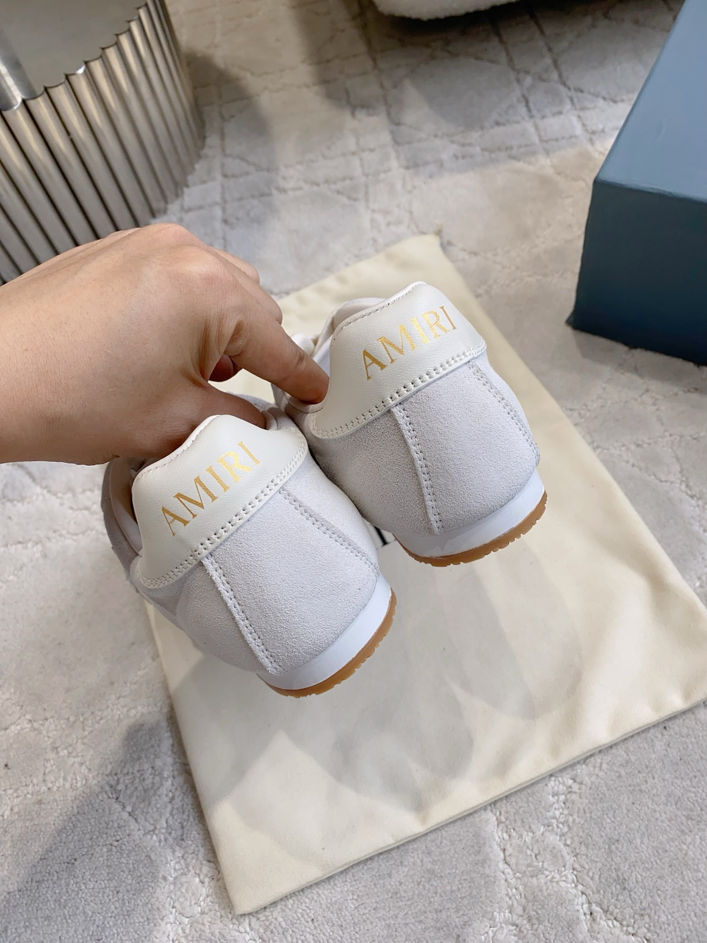AMIRI Star Logo Suede Leather Trainers