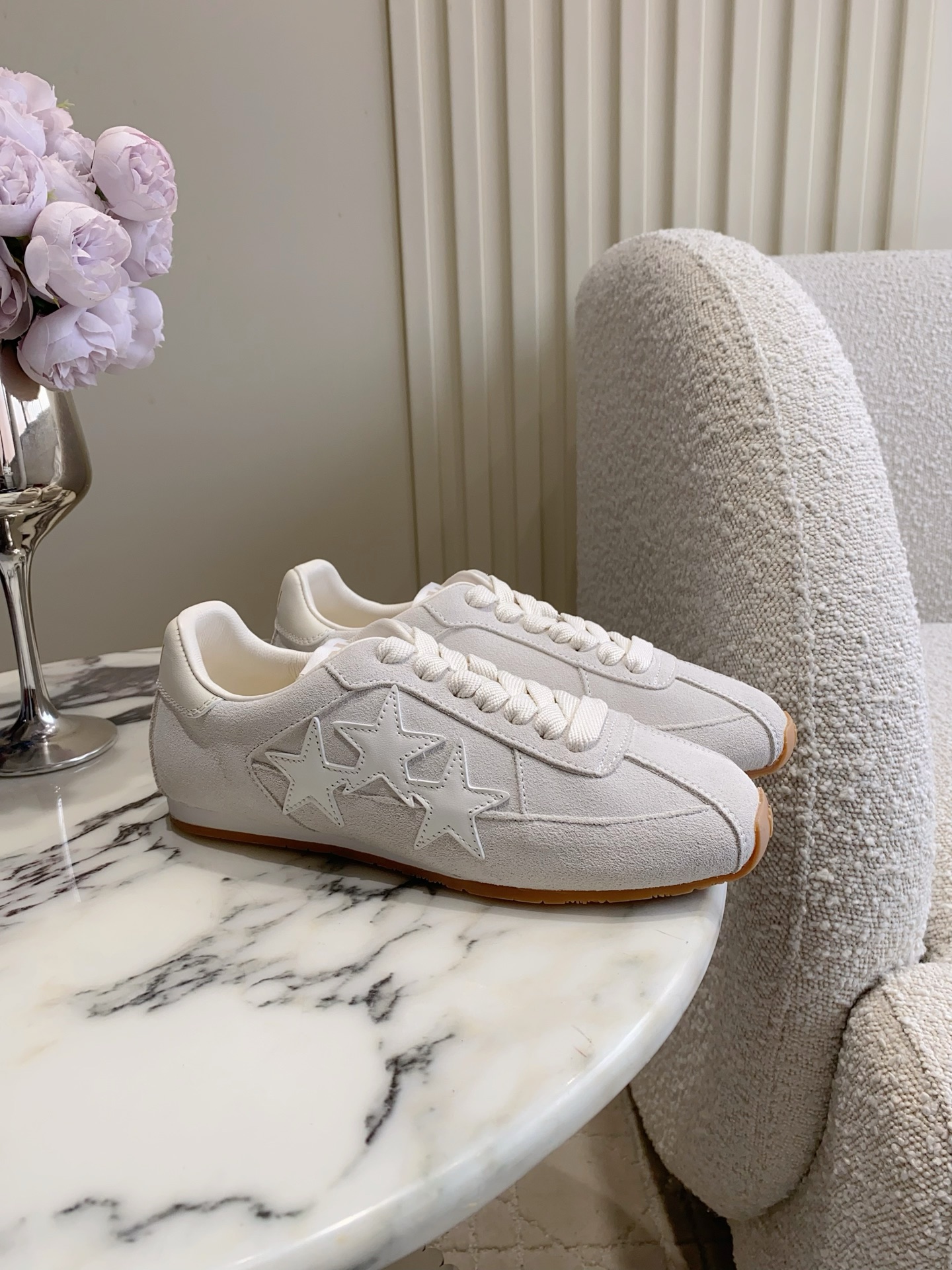 AMIRI Star Logo Suede Leather Trainers