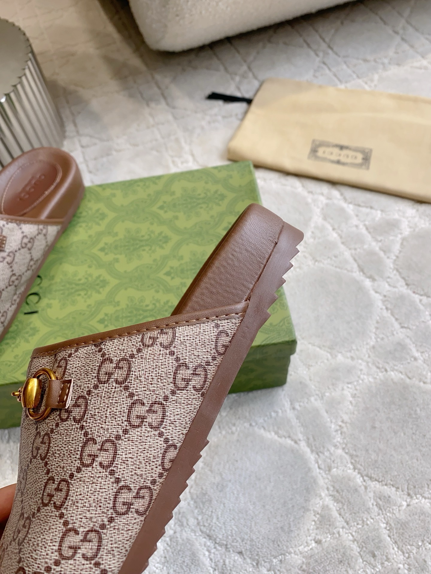 Gucci GG Canvas Horsebit Mule Slippers