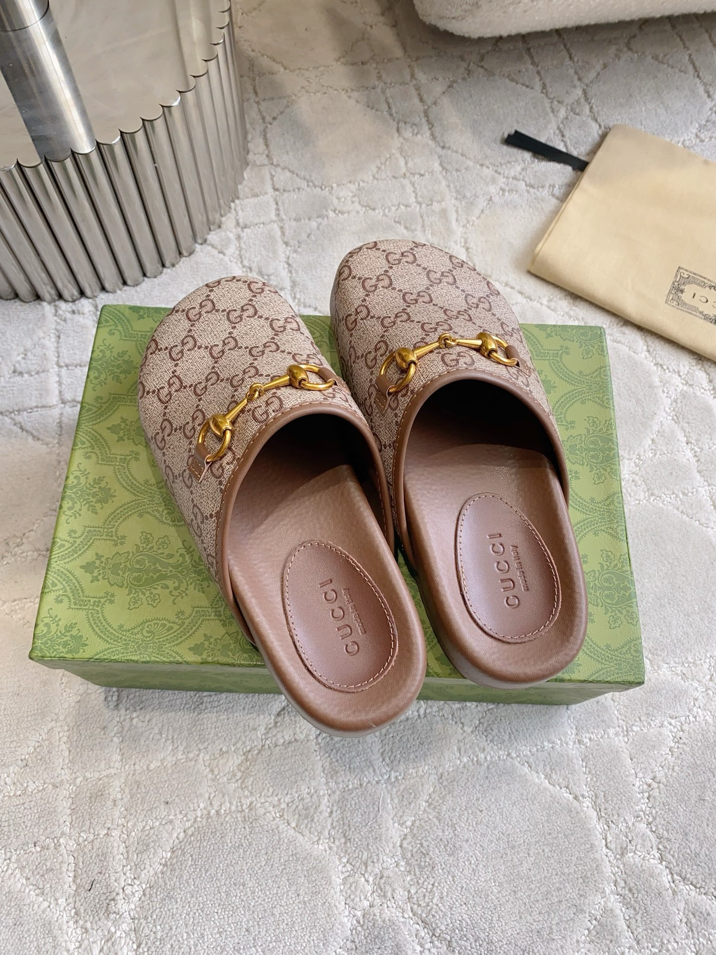 Gucci GG Canvas Horsebit Mule Slippers