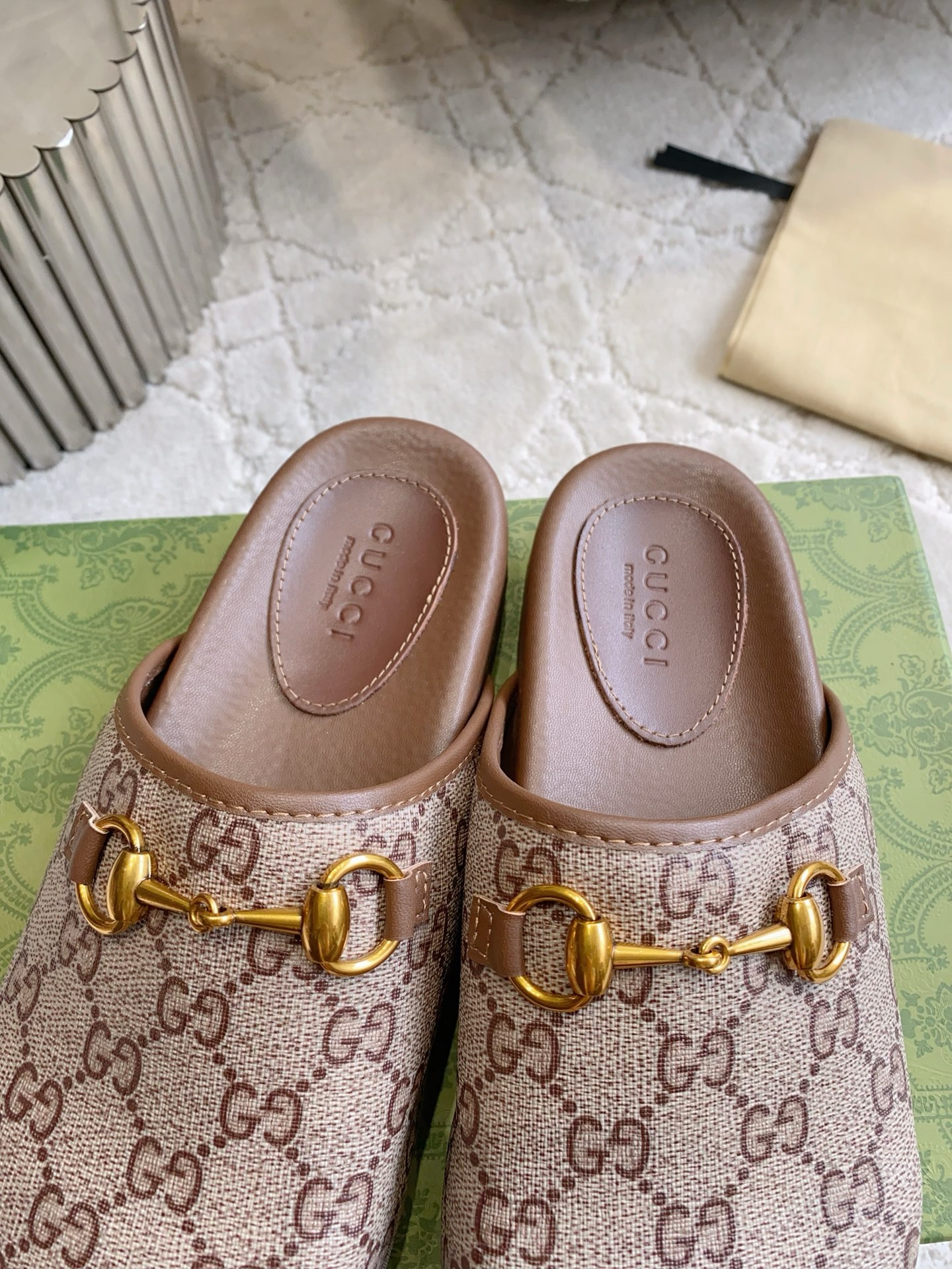 Gucci GG Canvas Horsebit Mule Slippers