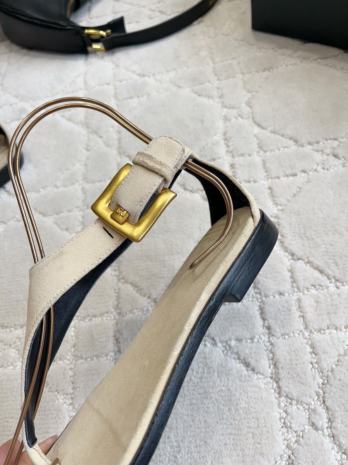 Balmain Metal Wire Thong Sandals